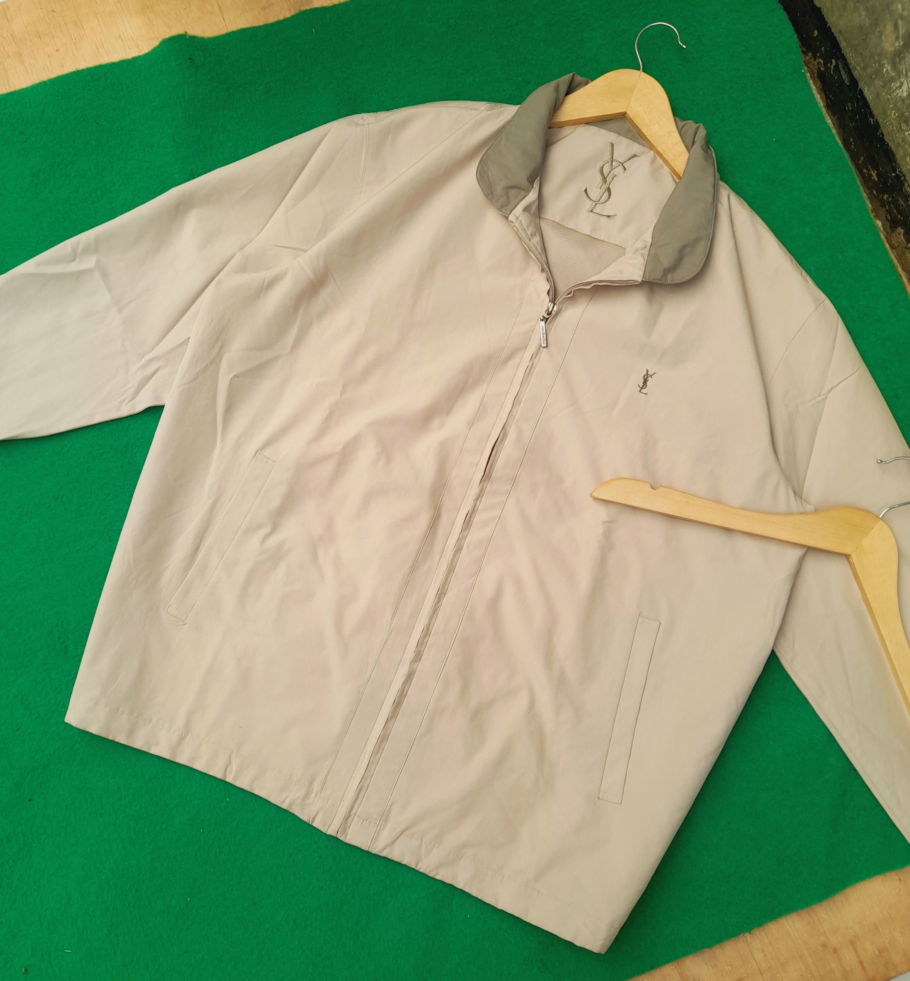 image of Vintage x YSL Pour Homme Item YVES Saint Laurent Jacket X YSL Jacket in Light Gray (Size Large)