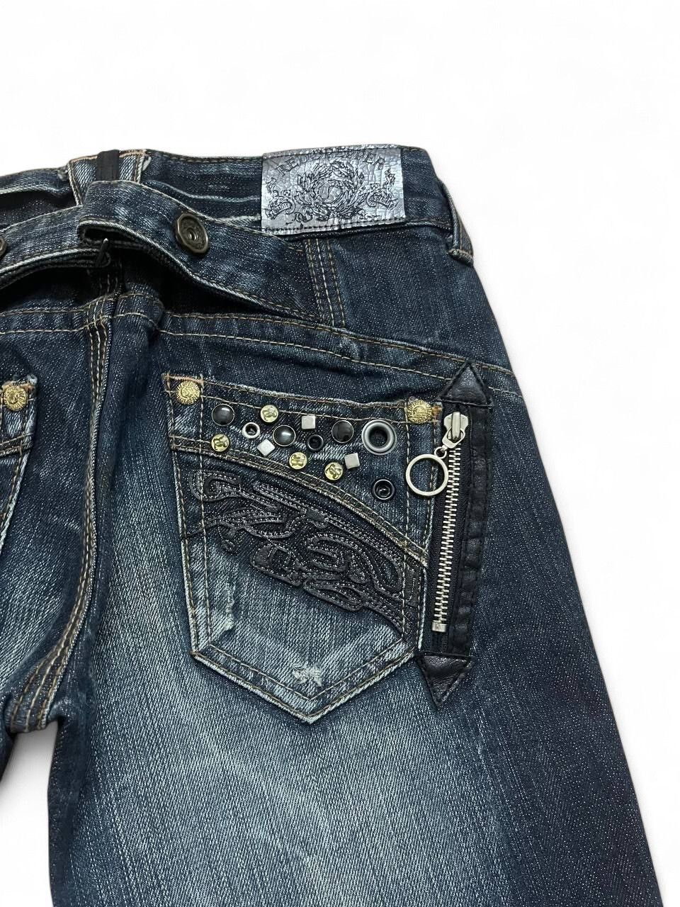 Tornado Mart Flare Jeans redpepper stud distressed low rise buckleback Size US 28 / EU 44 - 9 Thumbnail