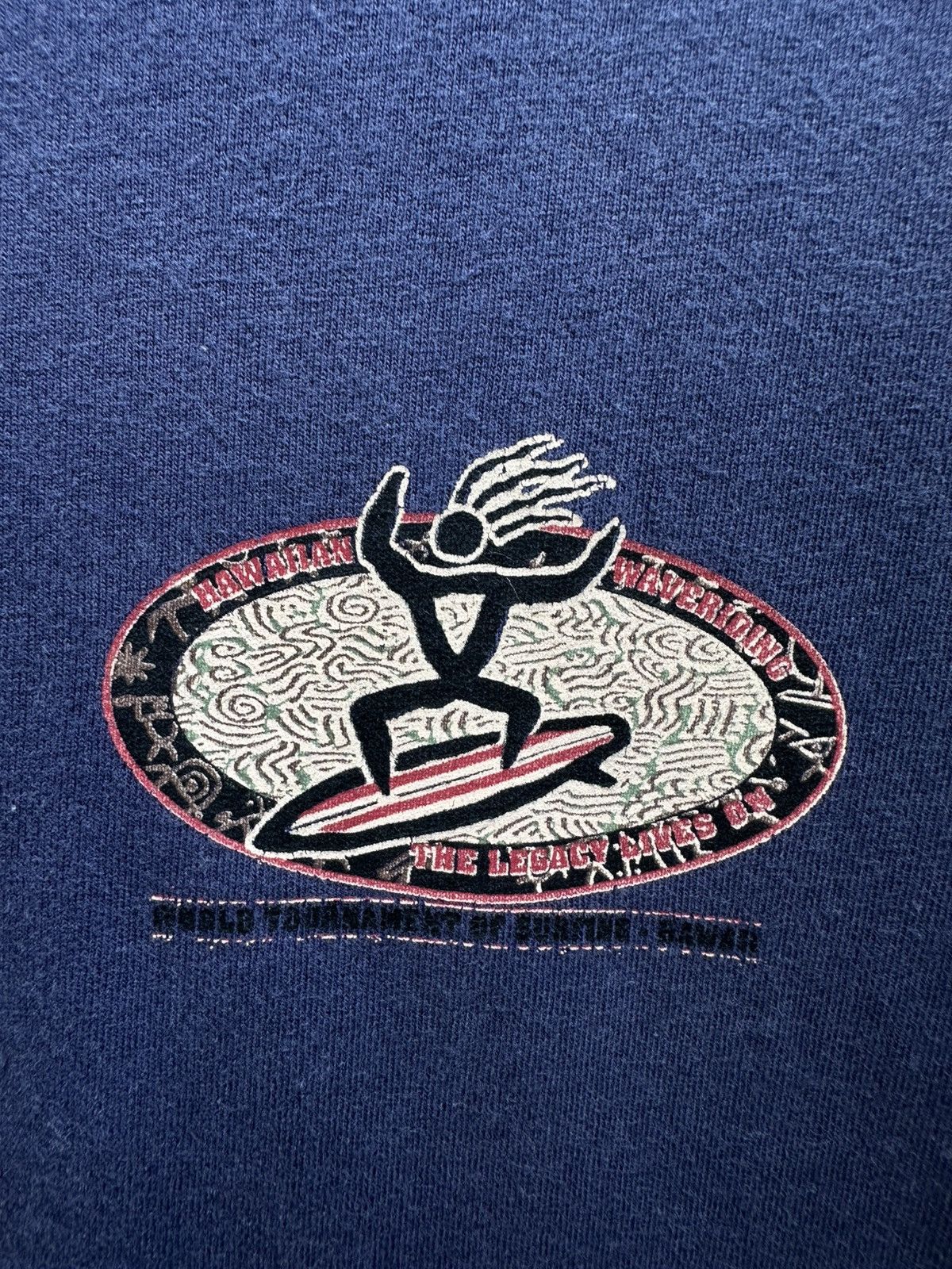 Guess Vintage Guess World Tournament Of Surfing .Hawaii Faded Tee Size US L / EU 52-54 / 3 - 4 Thumbnail