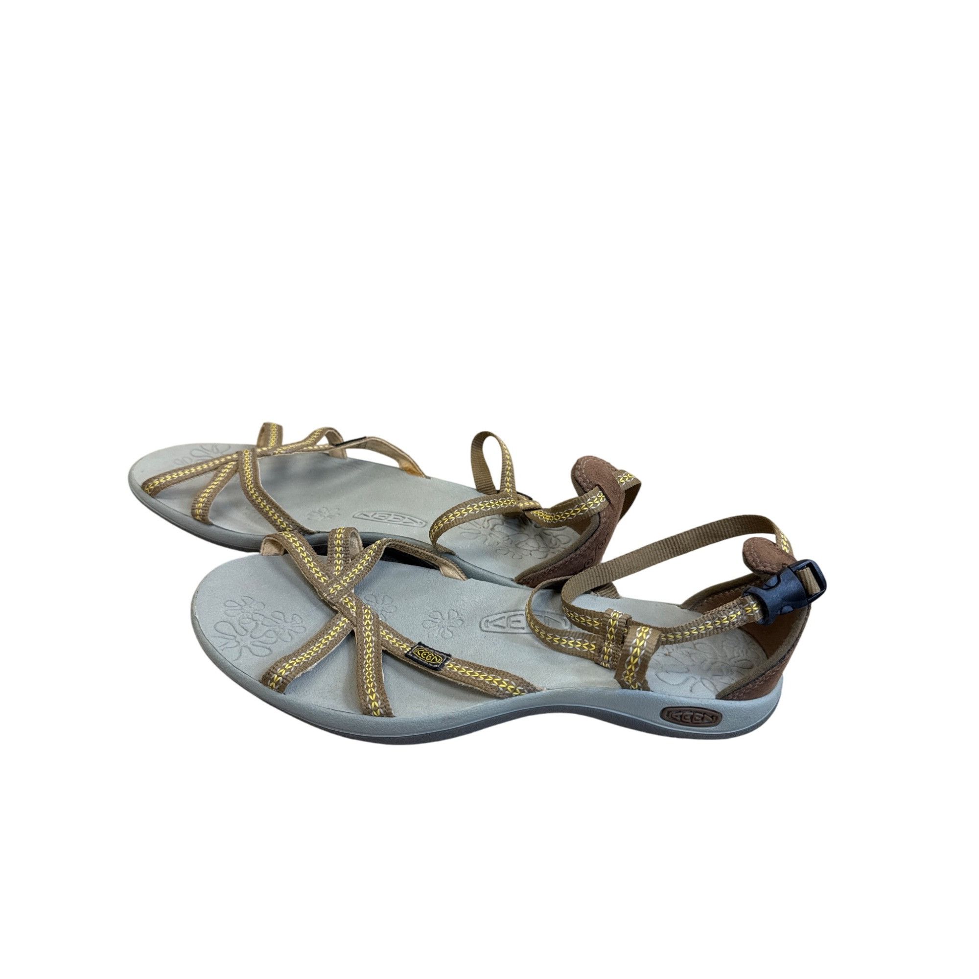 KEEN Keen Womens Ankle Strap Sandals Grey Yellow SKU8087 Size US 9 / IT 39 - 3 Thumbnail