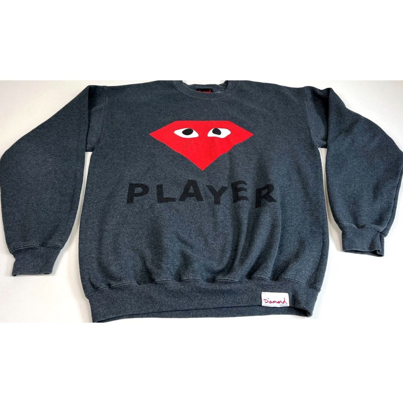 Vintage Diamond Supply Co. Player Crewneck Sweatshirt Mens Gray M Sweatshirt Size US M / EU 48-50 / 2 - 4 Thumbnail