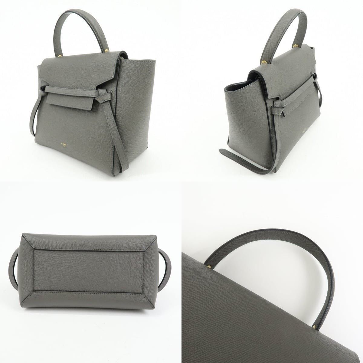 Celine Celine Micro Belt Bag Calfskin Top Handle Gray Size ONE SIZE - 3 Thumbnail