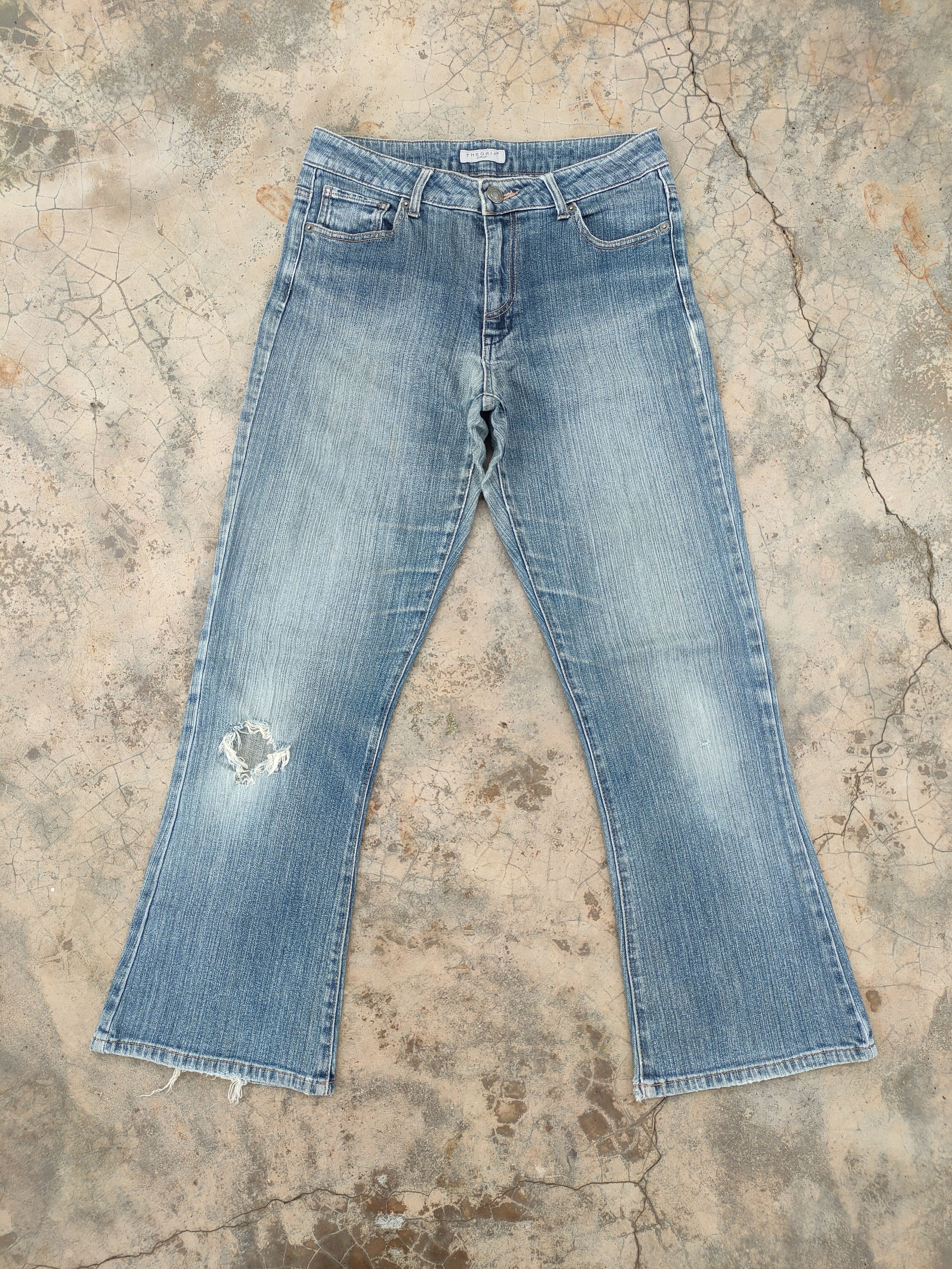 Japanese Brand × Jean VINTAGE THEORIA FLARE FADED RIPPED JEANS DENIM PANTS Size US 30 / EU 46 - 1 Thumbnail