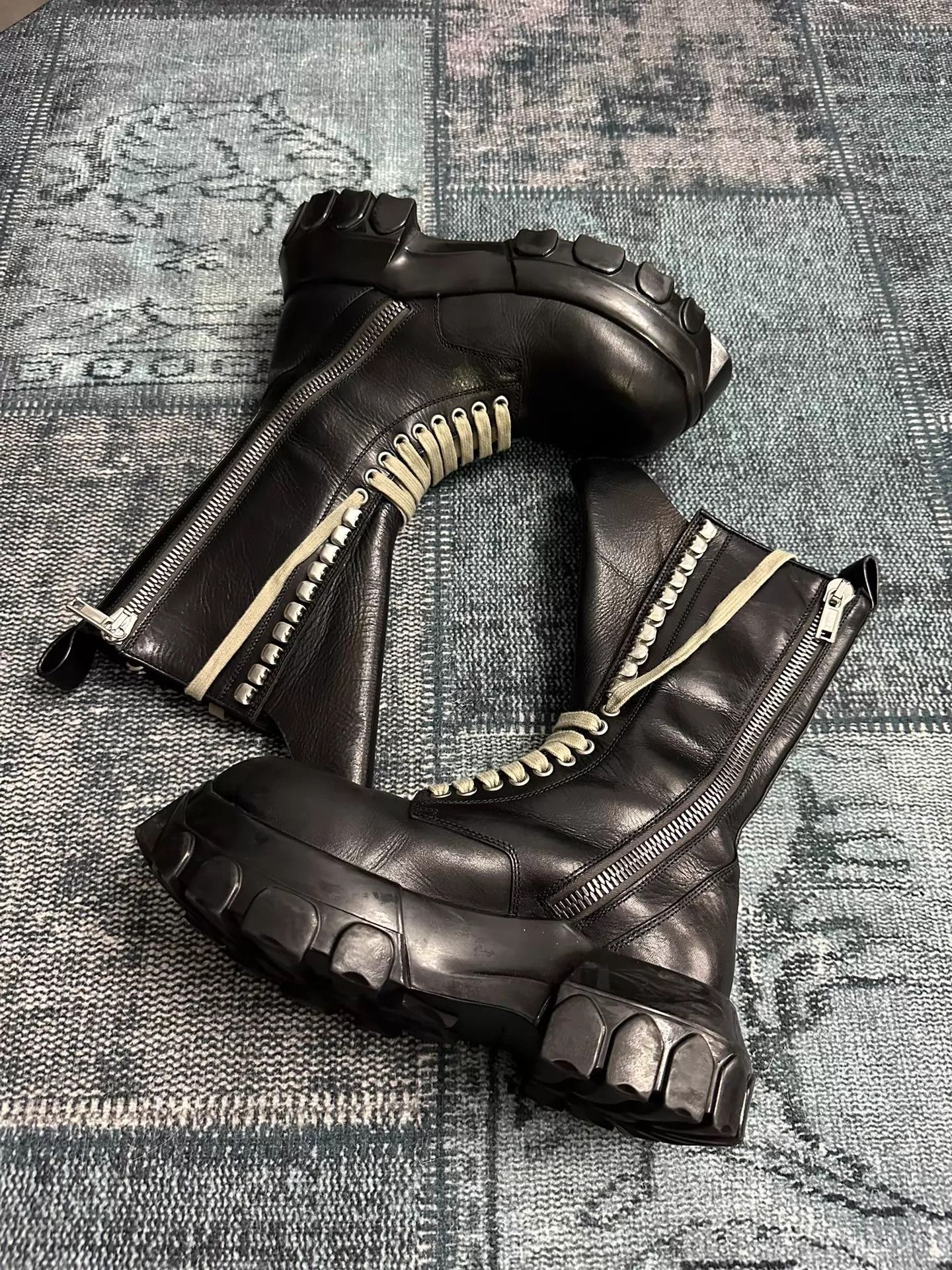 Rare Rick Owens Octopus Strap Boot 36 Luster Sole