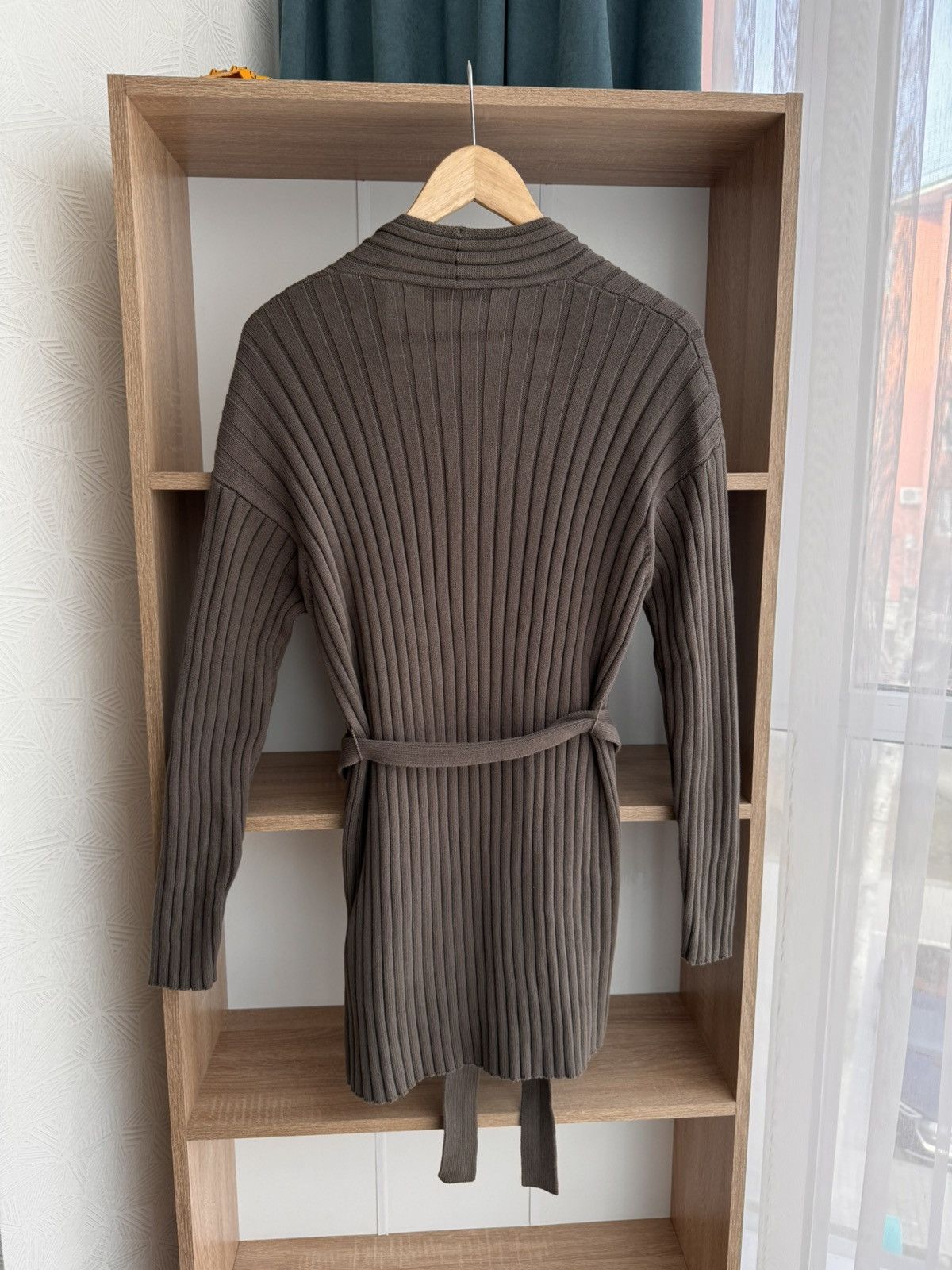 Max Mara × Vintage Vintage Max Mara Brown Viterbo Ribbed Knit Cardigan Size M / US 6-8 / IT 42-44 - 13 Thumbnail