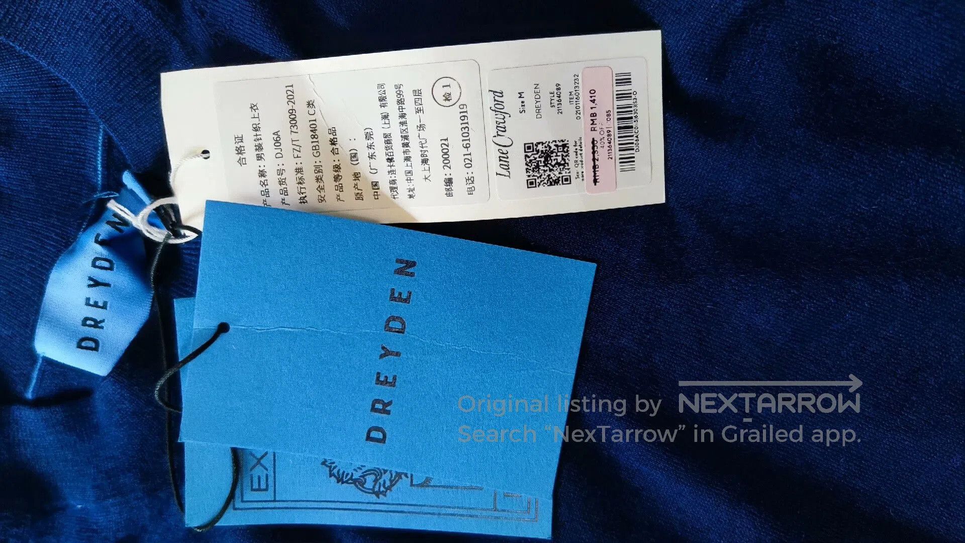 Other Dreyden Blue Cashmere Knit Short Sleeve Sweater. Size US M / EU 48-50 / 2 - 5 Thumbnail