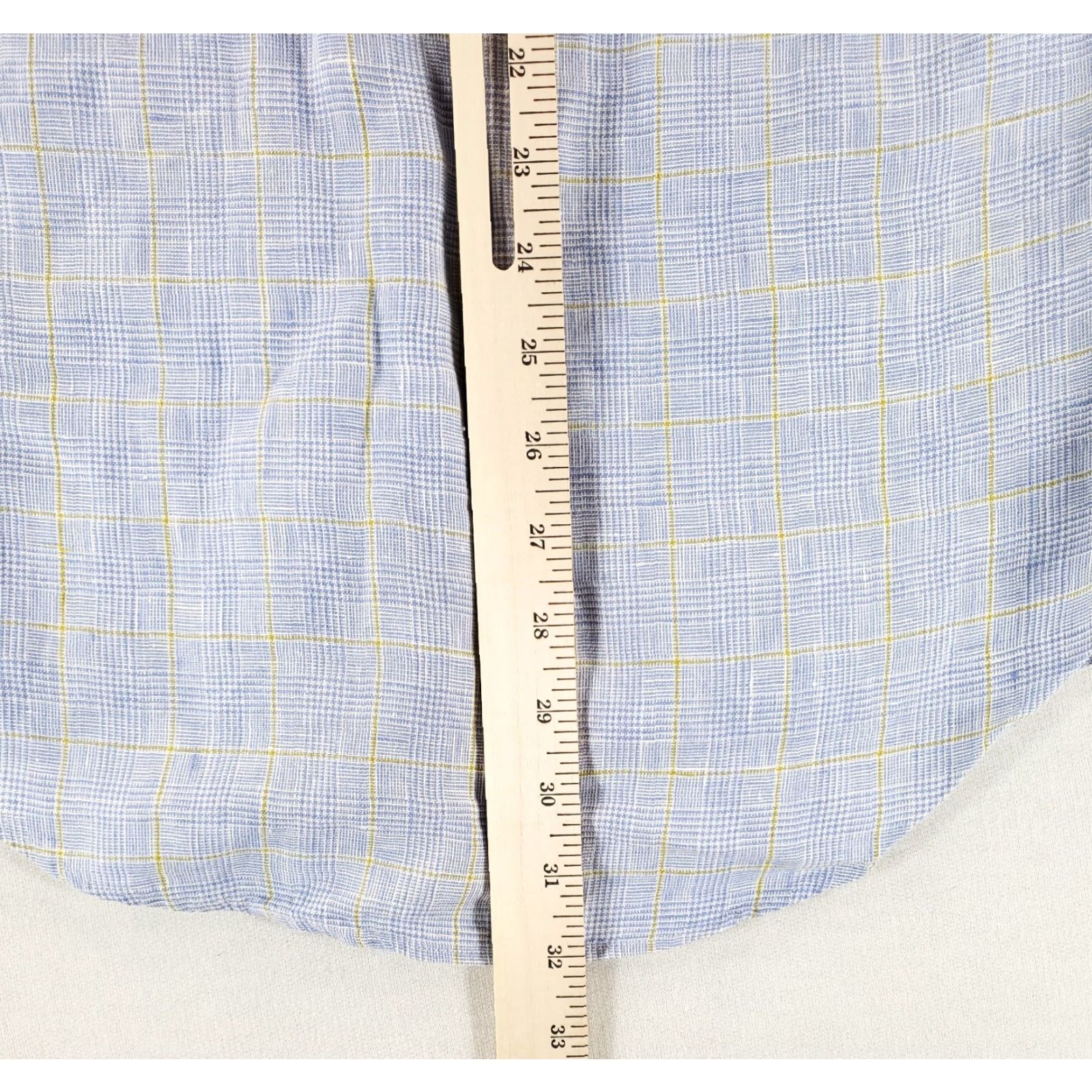 Lands' End Lands' End Baird McNutt 100% Linen Plaid Button Up Shirt Long Sleeve Mens M Blue Shirt Size US M / EU 48-50 / 2 - 5 Thumbnail