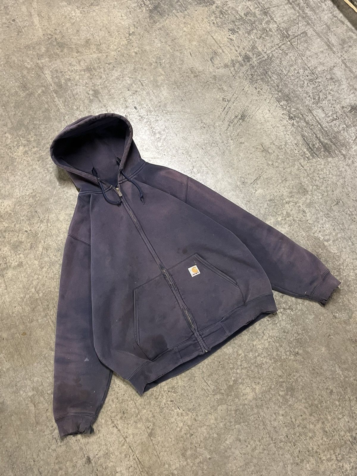 Carhartt × Vintage Carhartt vintage sun faded and distressed navy hoodie rare Size US L / EU 52-54 / 3 - 2 Thumbnail