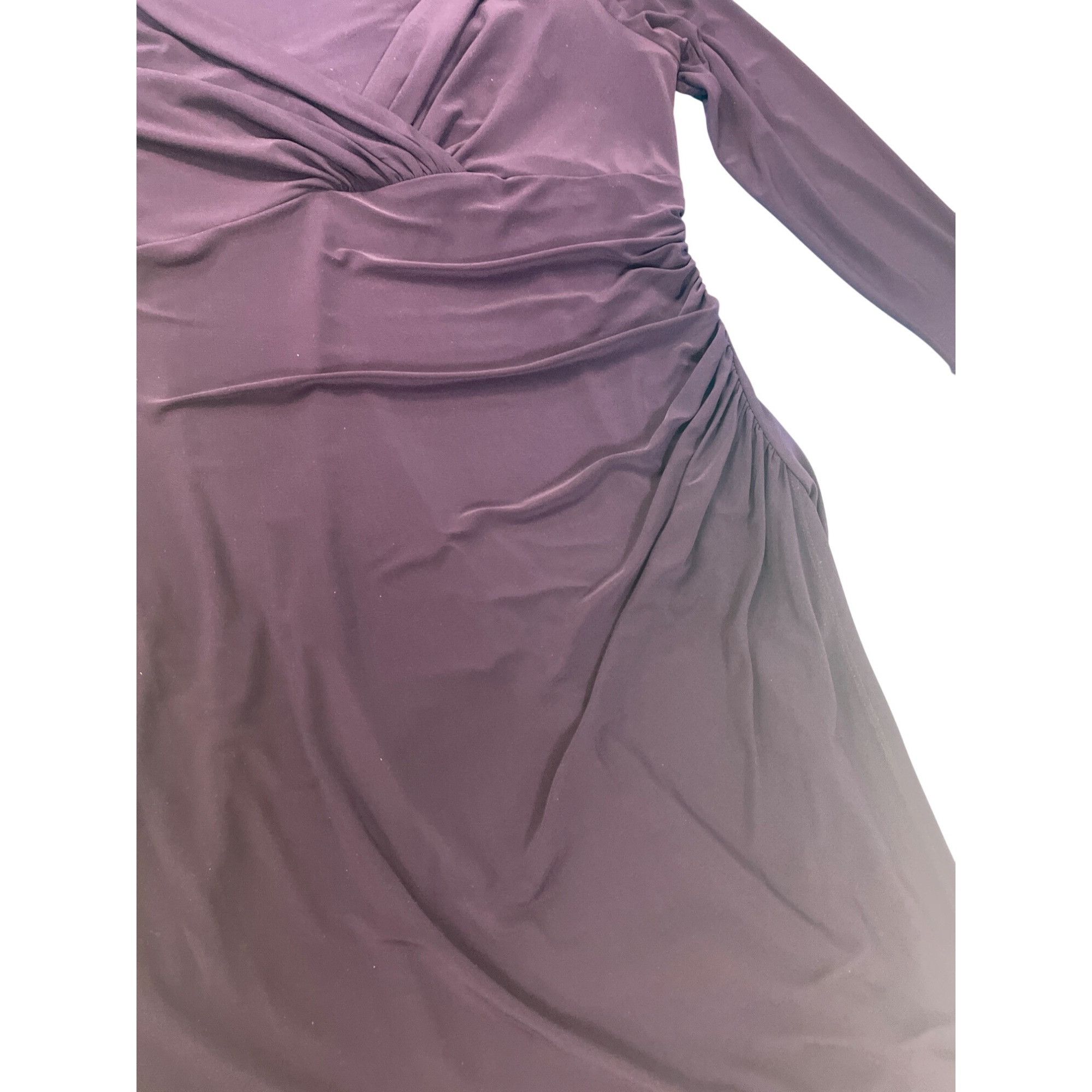 Lauren Ralph Lauren Lauren Ralph Lauren Womens burgandy Ruched max Dress Size 12 Size XL / US 12-14 / IT 48-50 - 5 Thumbnail