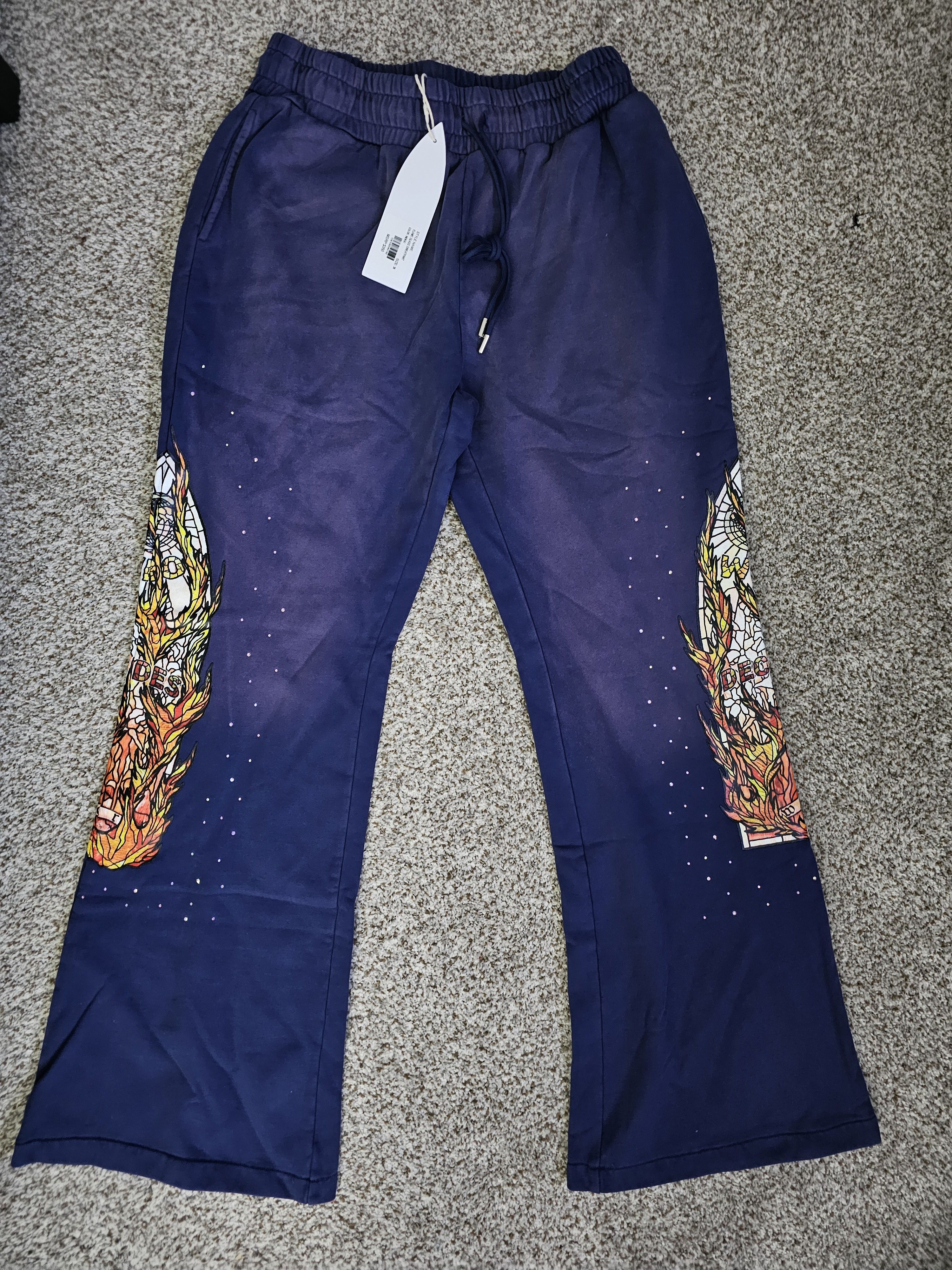 Who Decides War Flame Glass Sweatpants