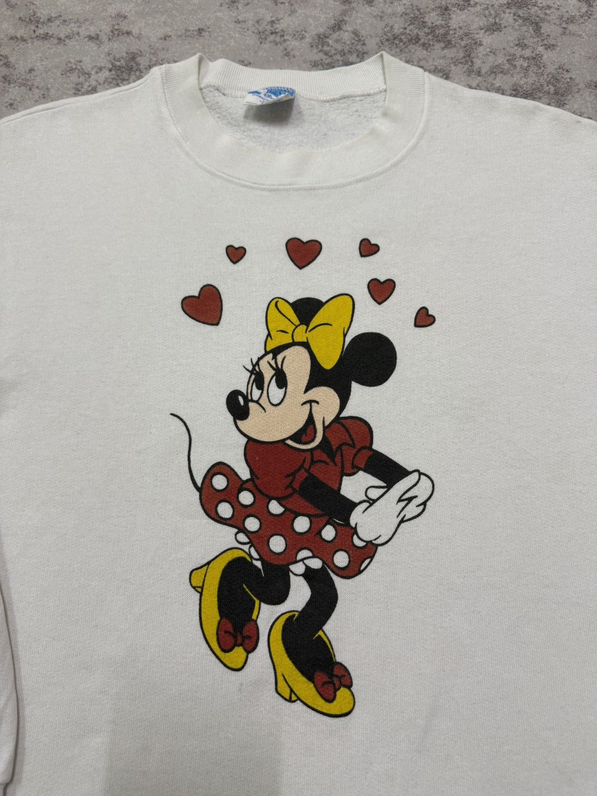 Disney Vintage 1980s White Disney Minnie Mouse Sweatshirt Size S / US 4 / IT 40 - 6 Thumbnail