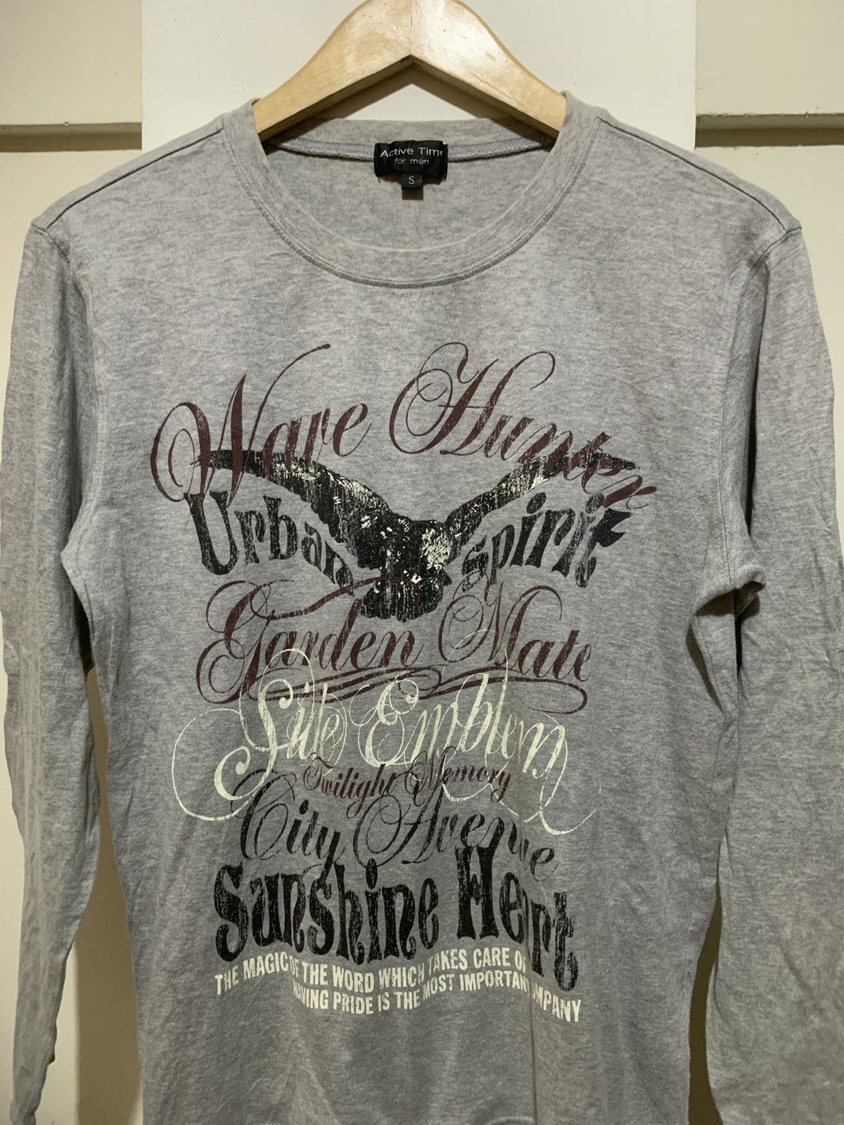 Japanese Brand Japanese Active Time Gothic Poem LongSleeve Tee Size US S / EU 44-46 / 1 - 5 Thumbnail