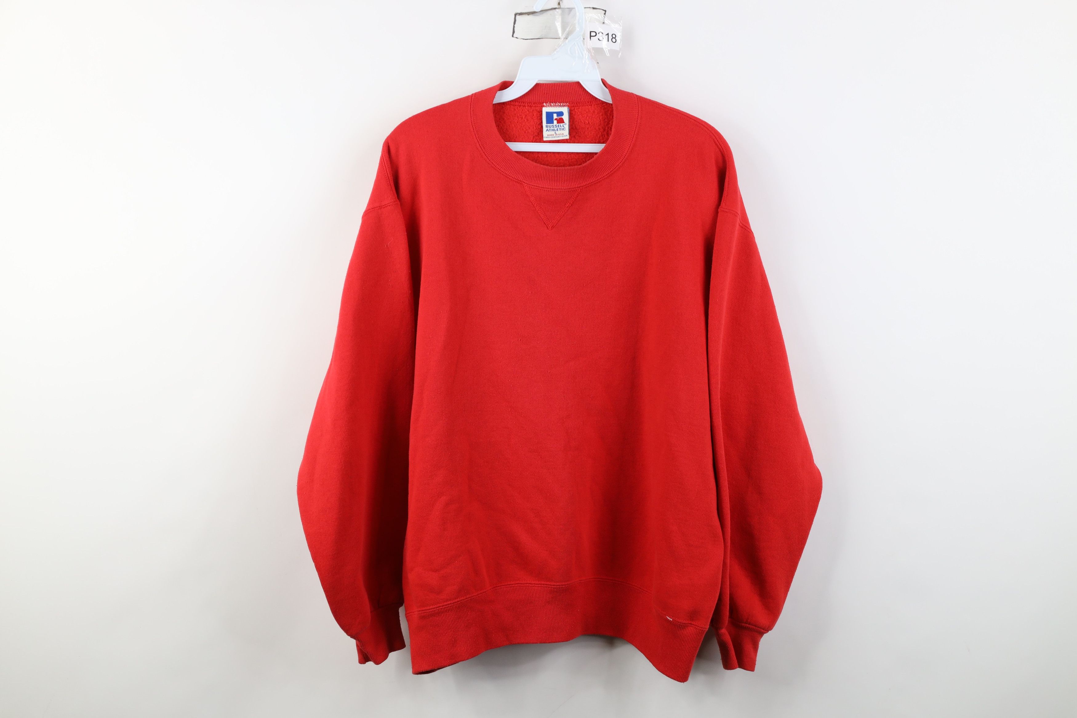 Russell Athletic Vintage 90s Russell Athletic Crewneck Sweatshirt Red USA Size US L / EU 52-54 / 3 - 1 Thumbnail