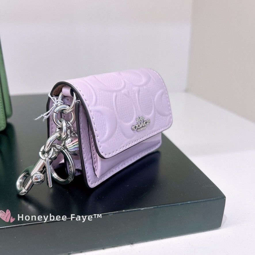 Coach Klare Bag Charm In Signature Leather With Heart Charm CDB50 Size ONE SIZE - 2 Thumbnail