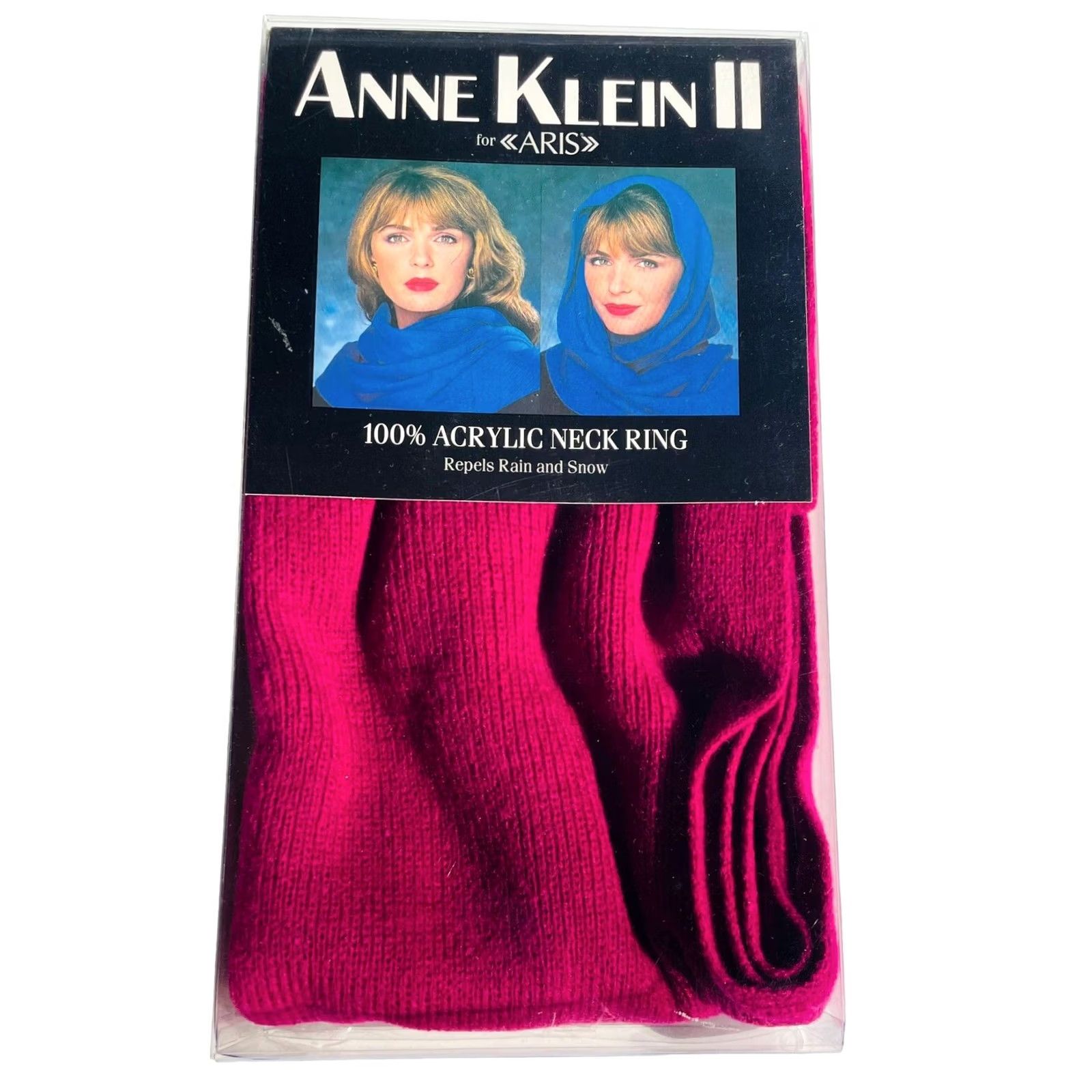 Anne Klein Anne Klein Scarf 2 For Aris 100% Acrylic Purple NOS New Replies Rain & Snow Women Decade 1990s Art Deco Size ONE SIZE - 2 Thumbnail