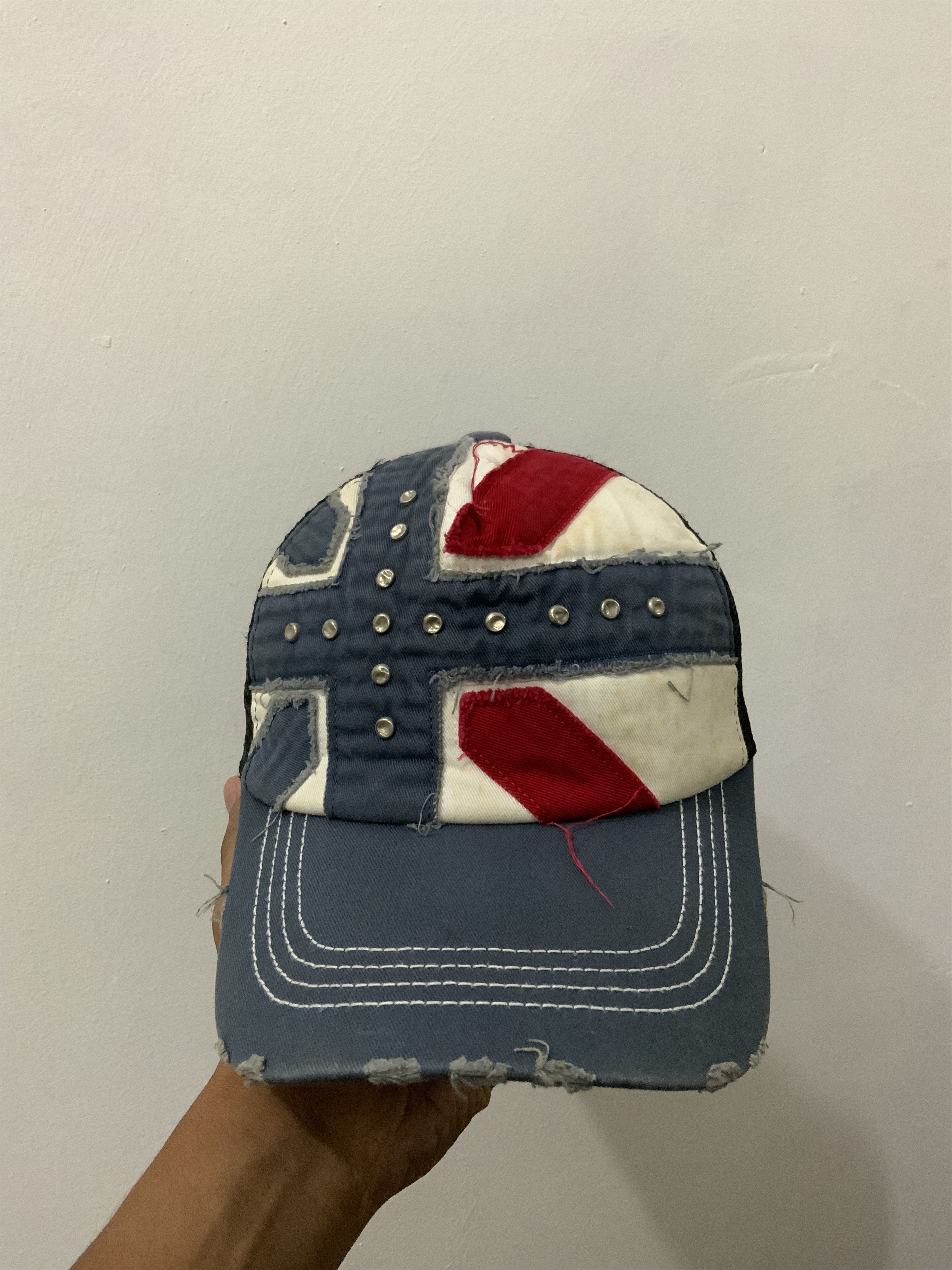 Japanese Brand Distressed Flag Avant Garde Trucker Hat Cap Size ONE SIZE - 1 Thumbnail
