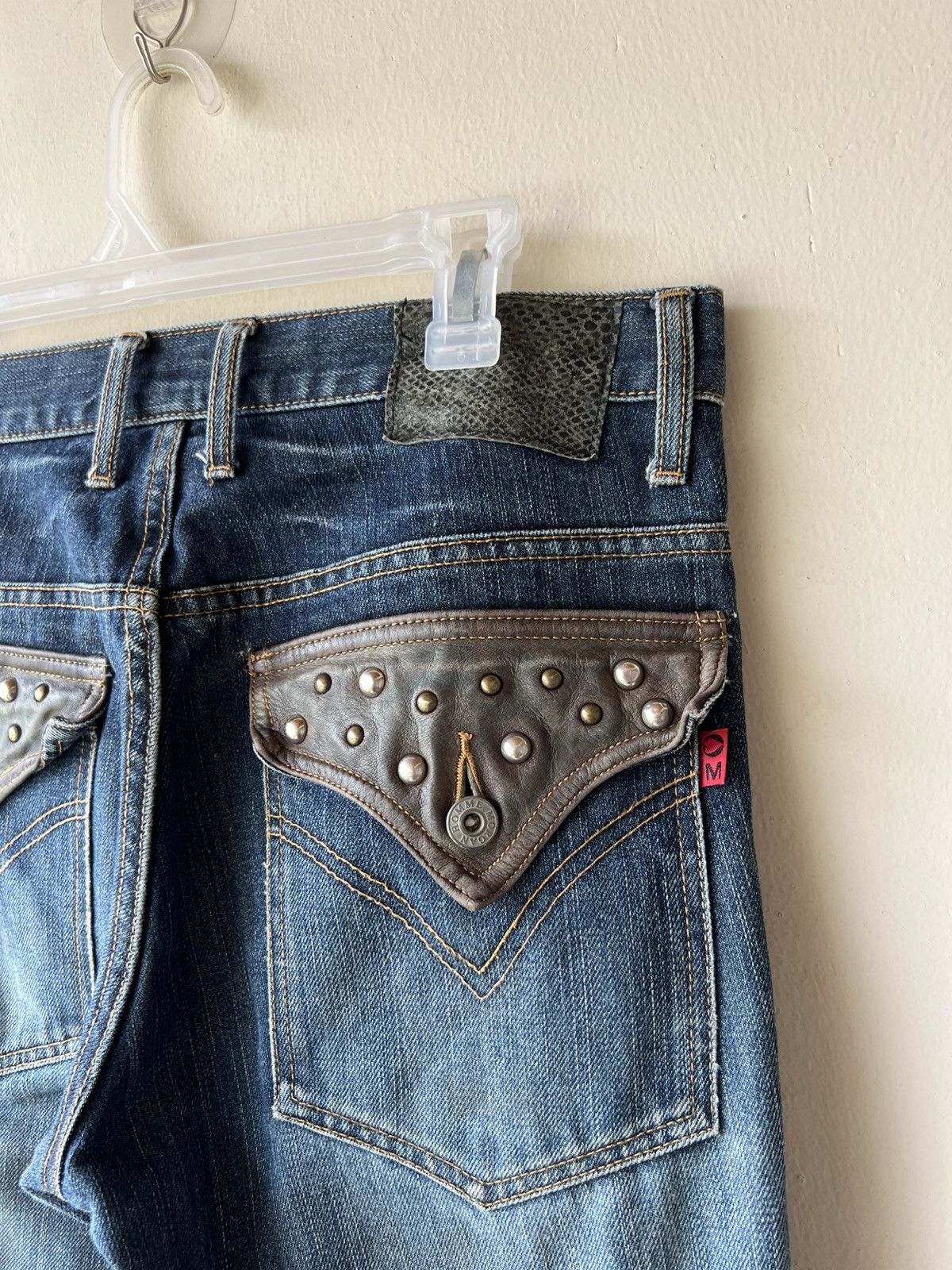 Morgan Homme Morgan Homme Japan Flap Pocket Distress Denim Flare Jeans Size US 31 - 22 Thumbnail