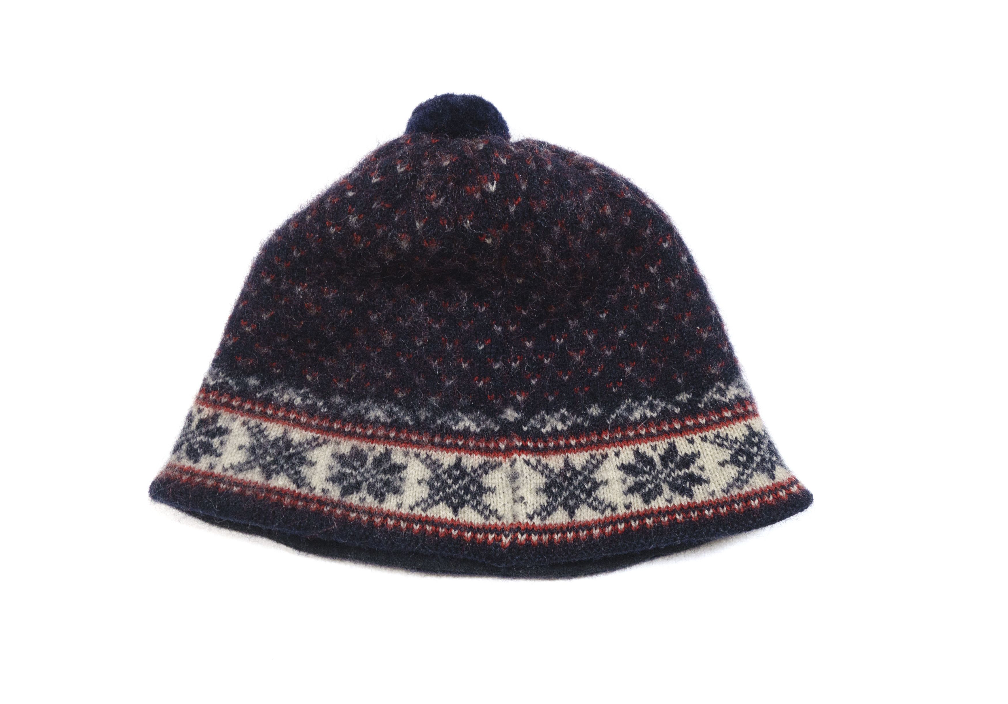 Dale Of Norway 90S Logo Fair Isle Wool Hat Size ONE SIZE - 2 Thumbnail
