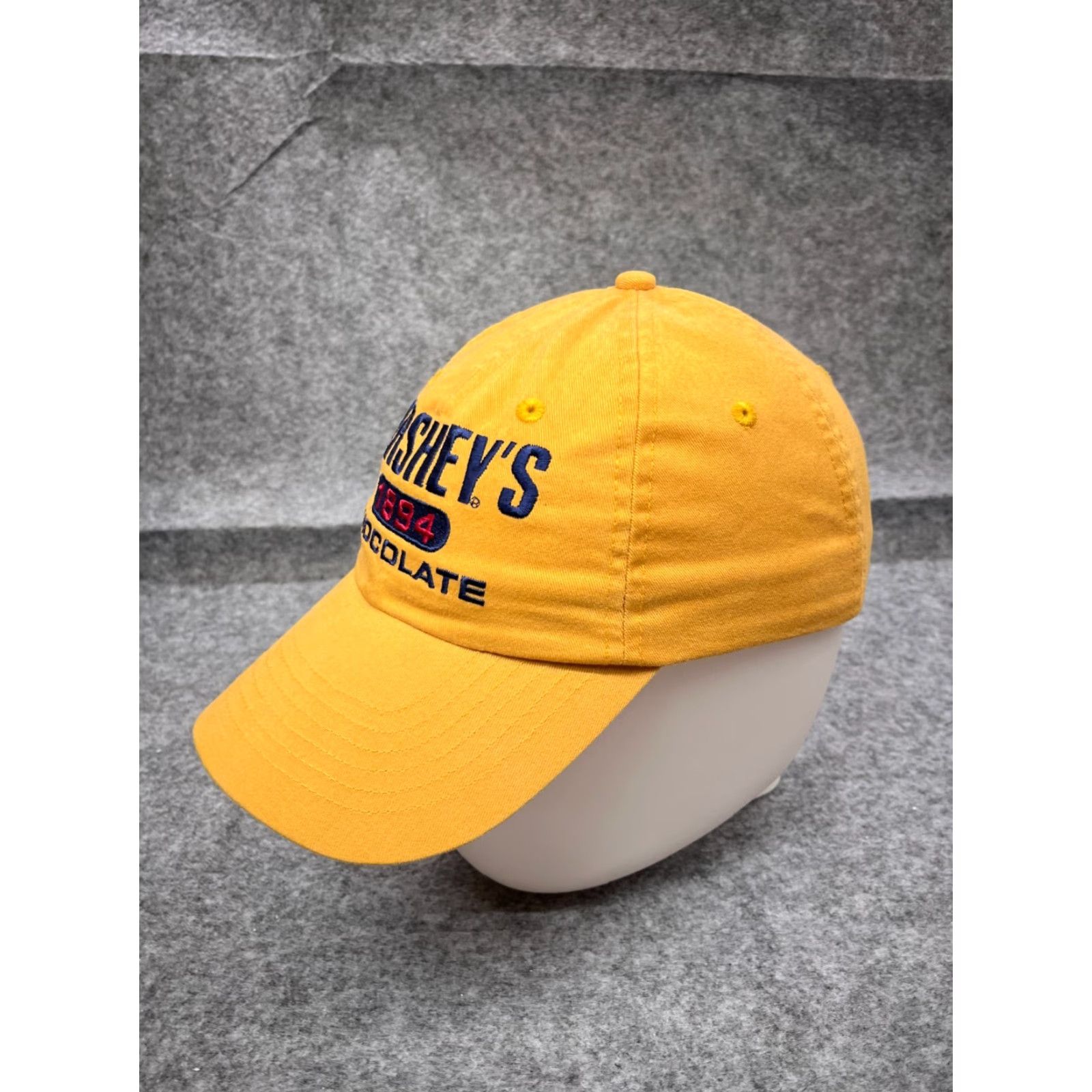 CHOCOOLATE Hershey's Logo Baseball Cap Hat Adjustable Unisex One Size Yellow Cotton Outdoor Size ONE SIZE - 4 Thumbnail