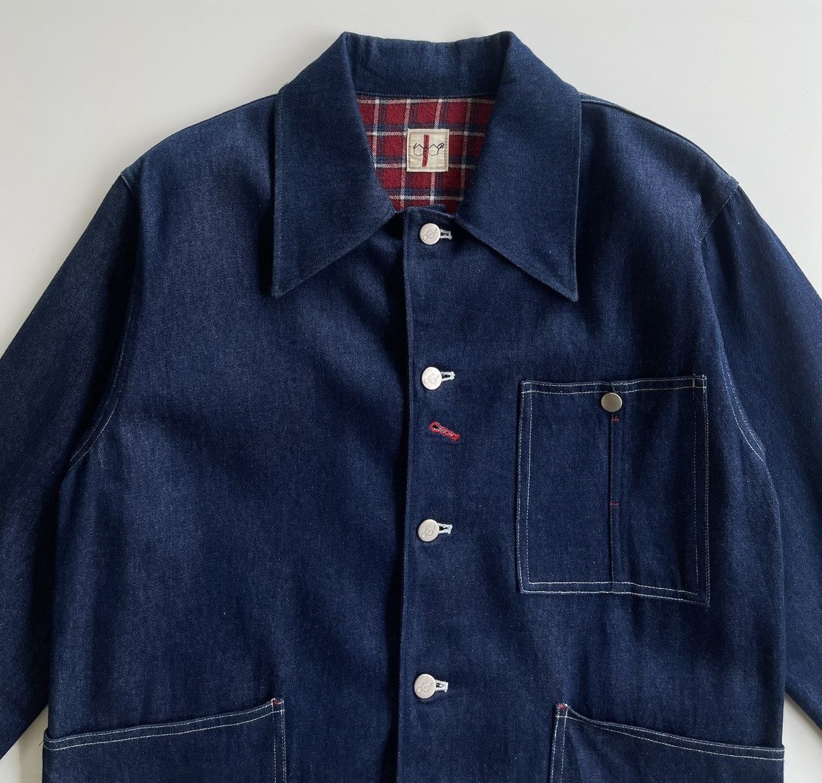 Japanese Brand Kamikaze Indigo Blue Worker Chore Jacket Size US M / EU 48-50 / 2 - 3 Thumbnail