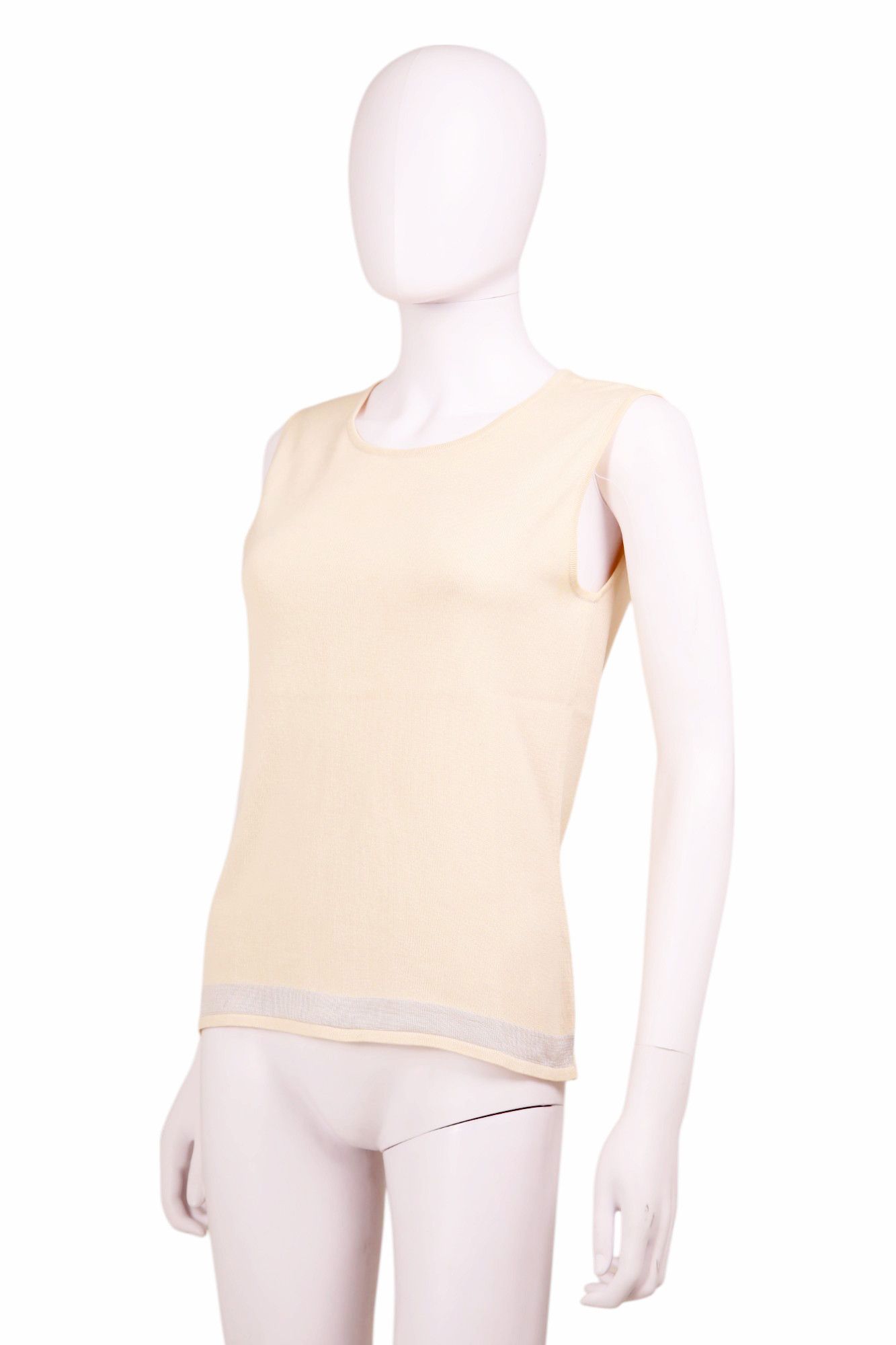 Chanel × Karl Lagerfeld S/S 2003 Cream Knit Twinset Size M / US 6-8 / IT 42-44 - 8 Thumbnail