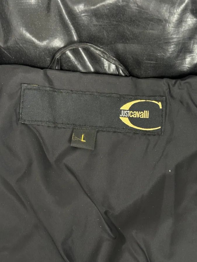 Just Cavalli 2000s Cavalli Cavalli Black Nylon Quilted Puffer Jacket Size US M / EU 48-50 / 2 - 10 Thumbnail
