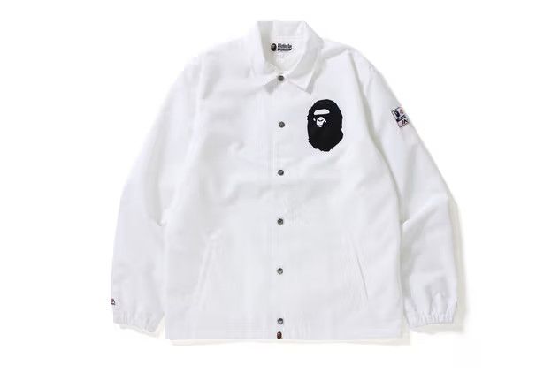 Bape Bape x Majestic White Coach Jacket Size US XL / EU 56 / 4 - 1 Thumbnail