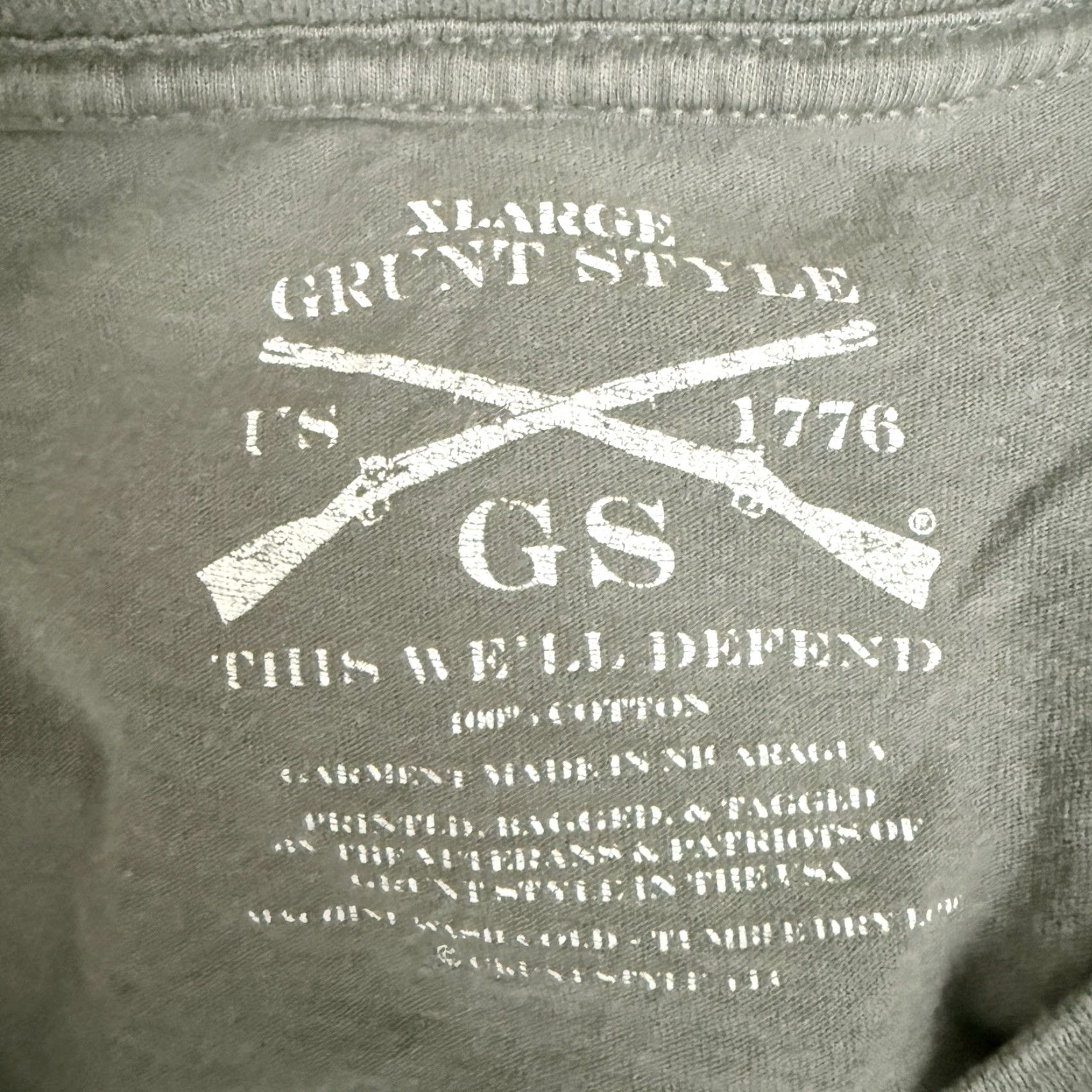 Vintage Grunt Style Gray 100% Cotton Graphic Tee Mens Size XL Size US XL / EU 56 / 4 - 5 Thumbnail