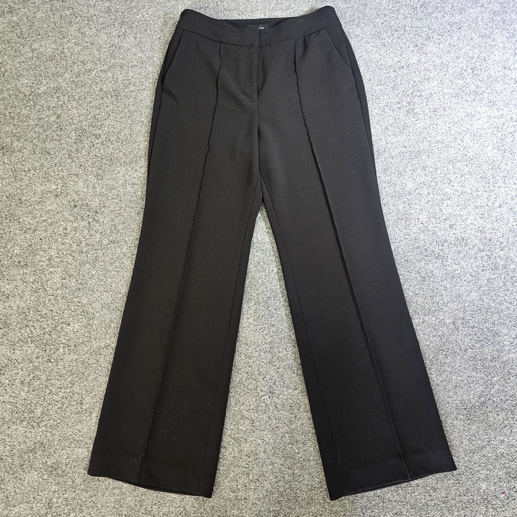 Talbots Talbots Dress Pants Womens 8 Black Flare Leg Flat Front Casual Career Size 30" / US 8 / IT 44 - 2 Thumbnail