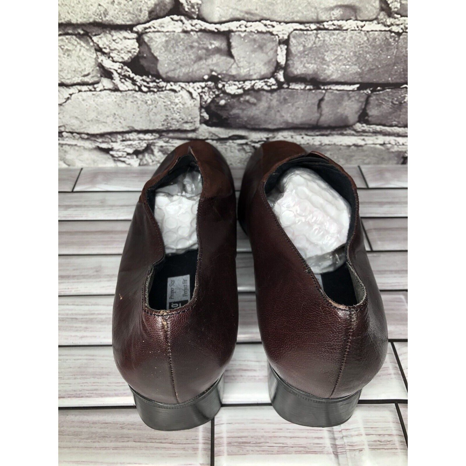 Other Munro American Burgundy Leather Suede Heel Loafer Shoes Wome Size US 10 / IT 40 - 5 Thumbnail