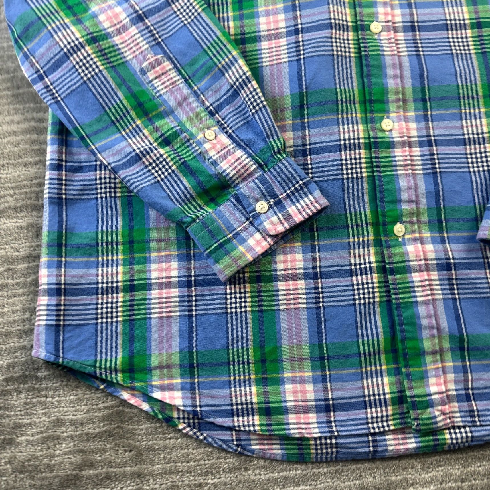 Ralph Lauren Ralph Lauren Shirt XL Blue Button-Up Collared Classic Mens Long Sleeve Cotton Vintage No Size US XL / EU 56 / 4 - 3 Thumbnail