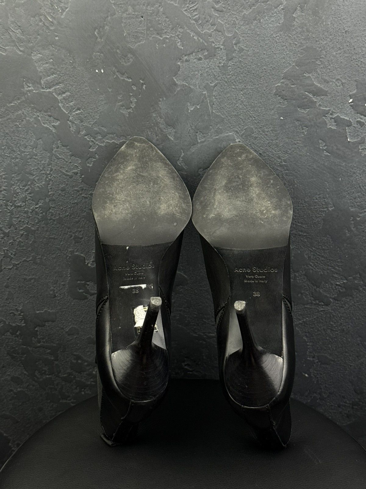 Acne Studios Acne Studio Jemma Women’s Leather Black Stiletto Heel Bootie Size US 8 / IT 38 - 12 Thumbnail