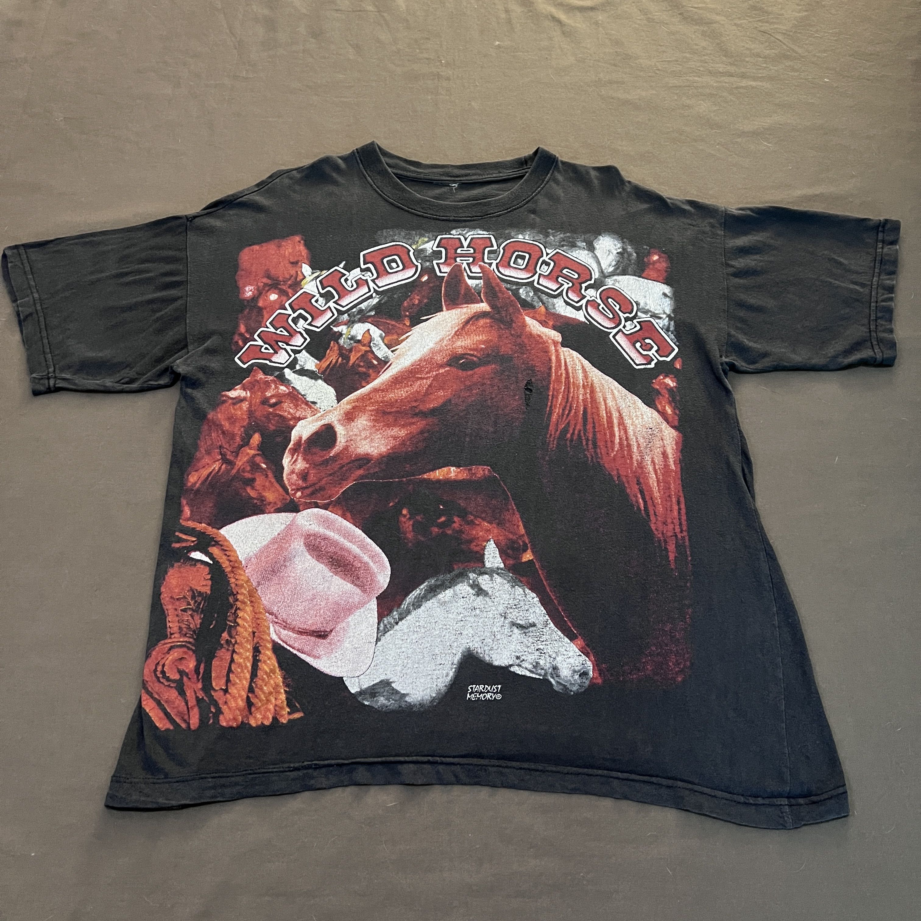 Rap Tees × Vintage Vintage Wild Horse Stardust Memory Native Faded Big Face Size US L / EU 52-54 / 3 - 3 Thumbnail