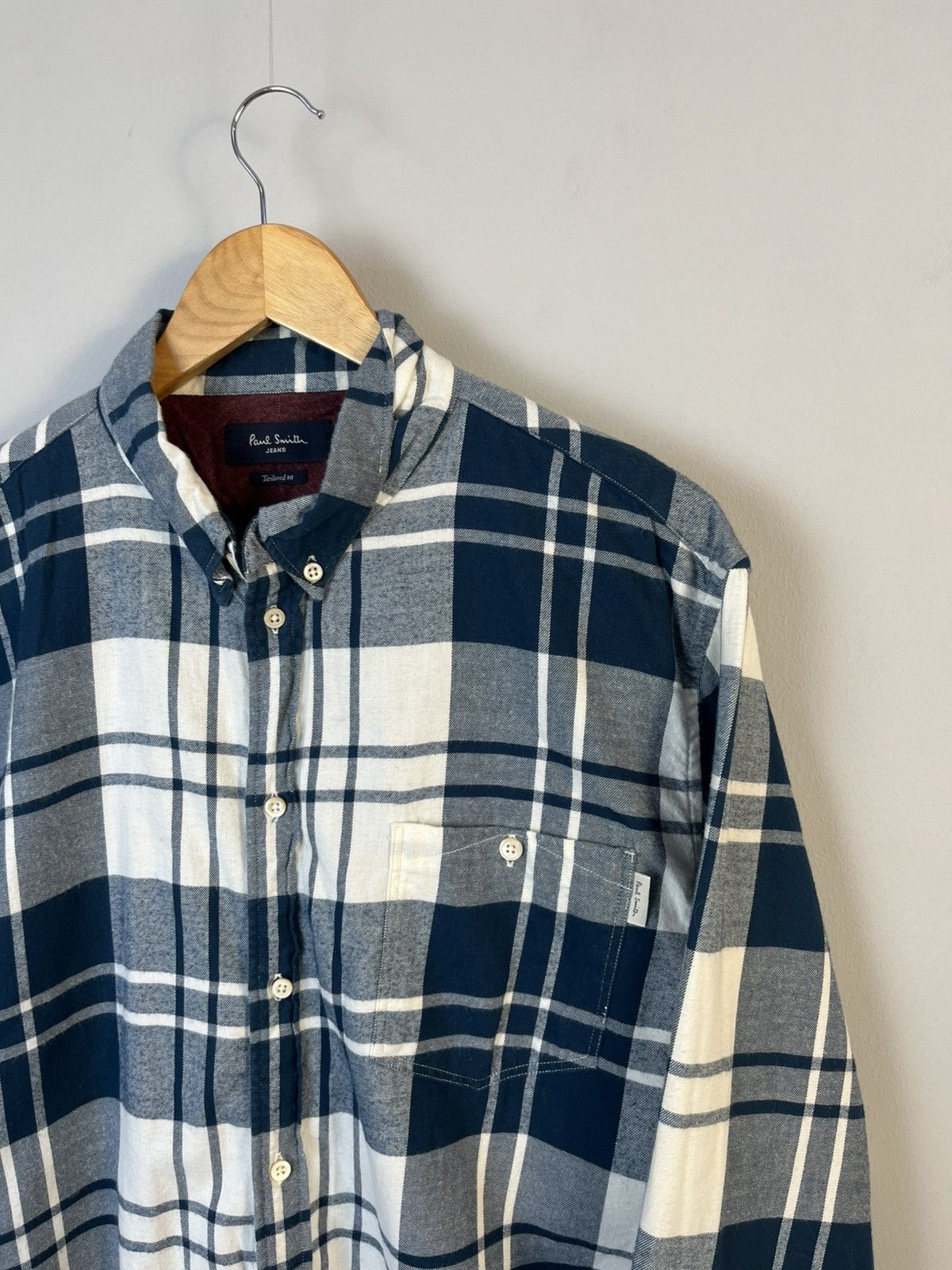 Paul Smith Paul Smith Jeans Plaid Cotton Tailored Fit Long Sleeve Shirt Size US XL / EU 56 / 4 - 3 Thumbnail