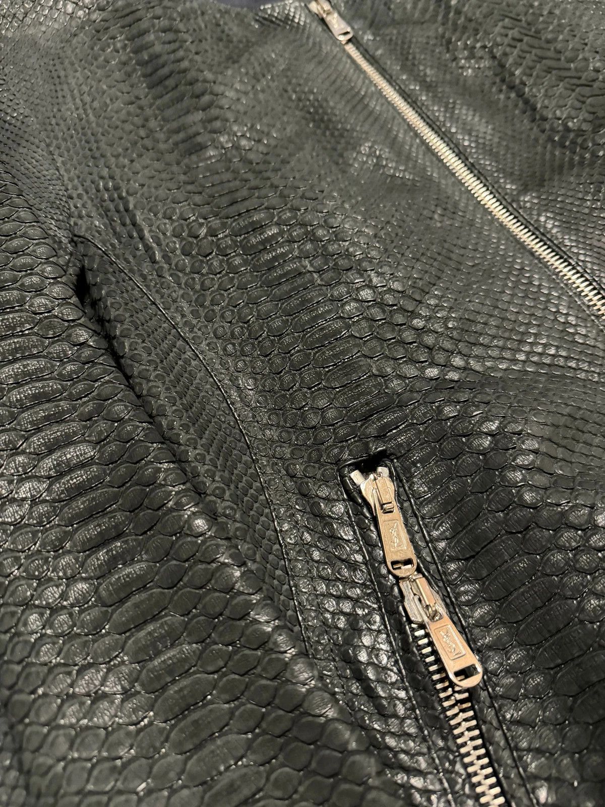 Yves Saint Laurent Python Skin Teddy Jacket