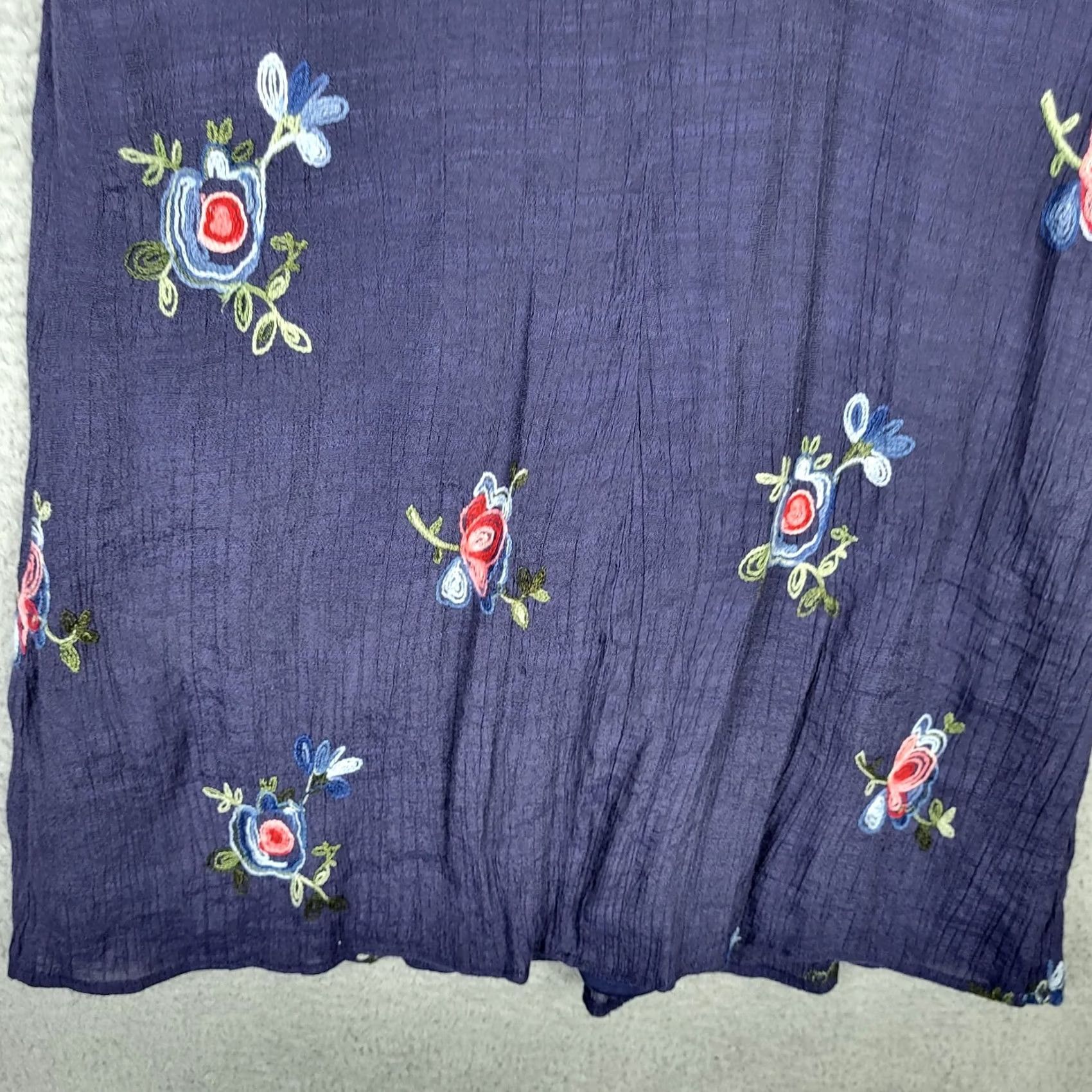 Anthropologie Anthropologie Fig and Flower Embroidered Shift Dress Women's Blue M Size M / US 6-8 / IT 42-44 - 5 Thumbnail