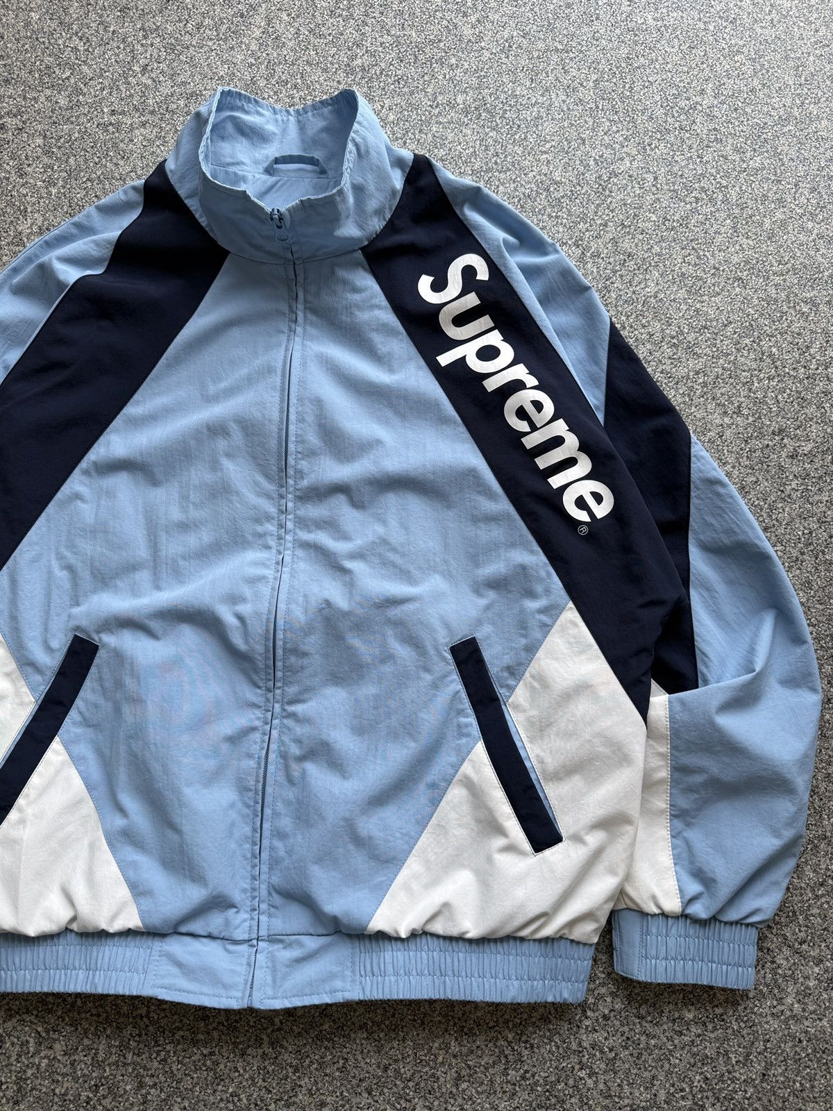 Supreme Supreme Paneled Track Jacket Light Blue Size Medium Size US M / EU 48-50 / 2 - 11 Thumbnail