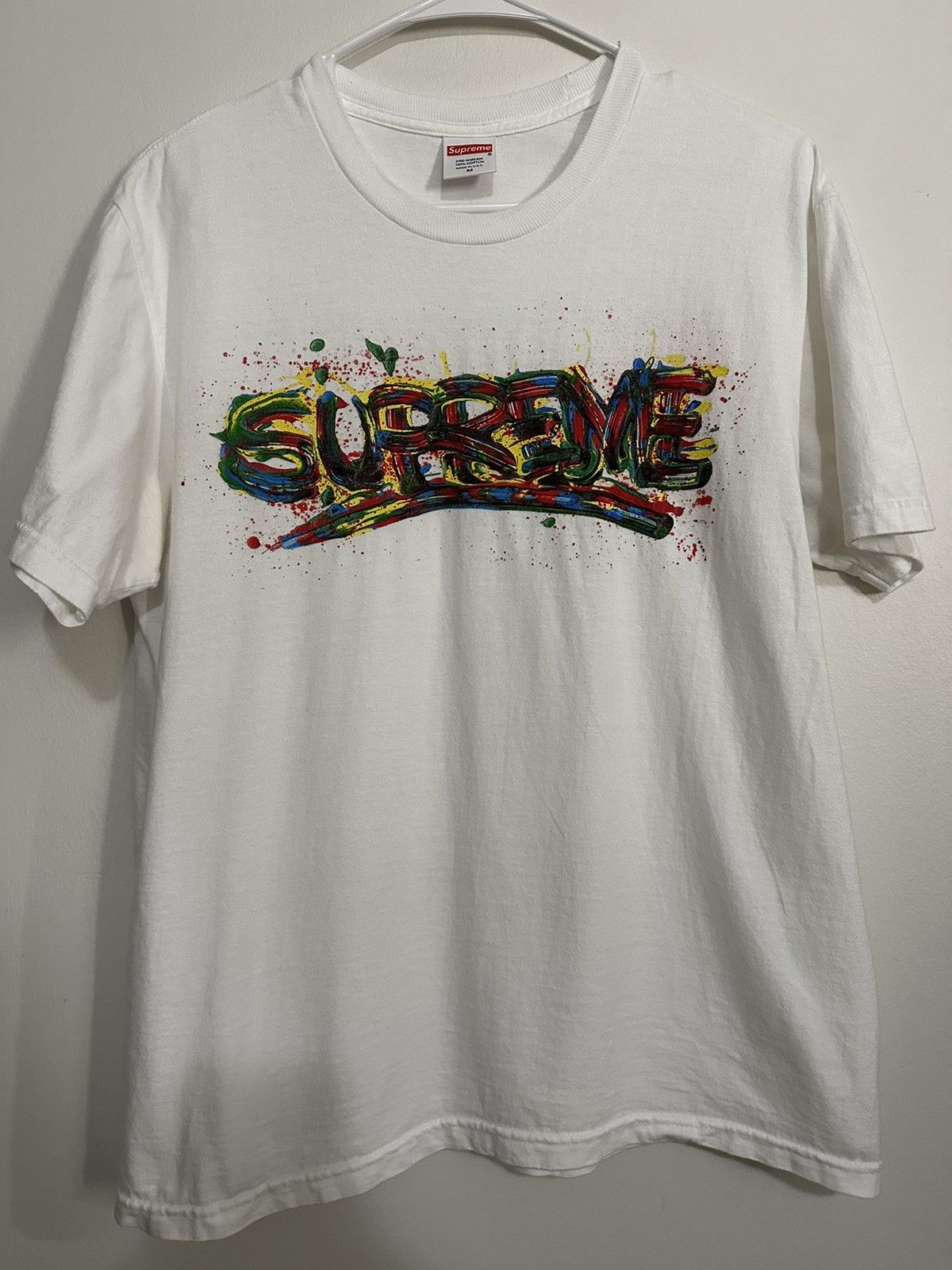 Supreme Supreme Paint Logo Tee Size US M / EU 48-50 / 2 - 1 Thumbnail