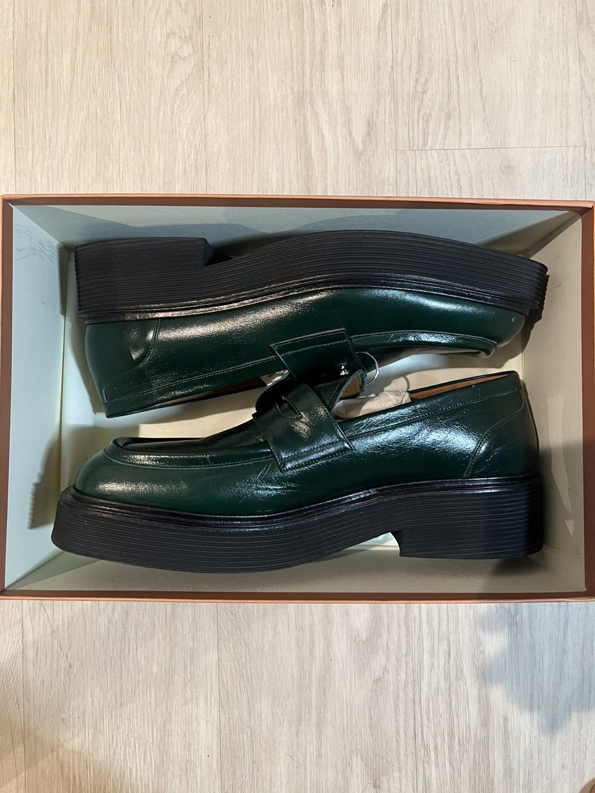 Marni MARNI green leather Moccasin Loafers Size US 12 / EU 45 - 10 Thumbnail