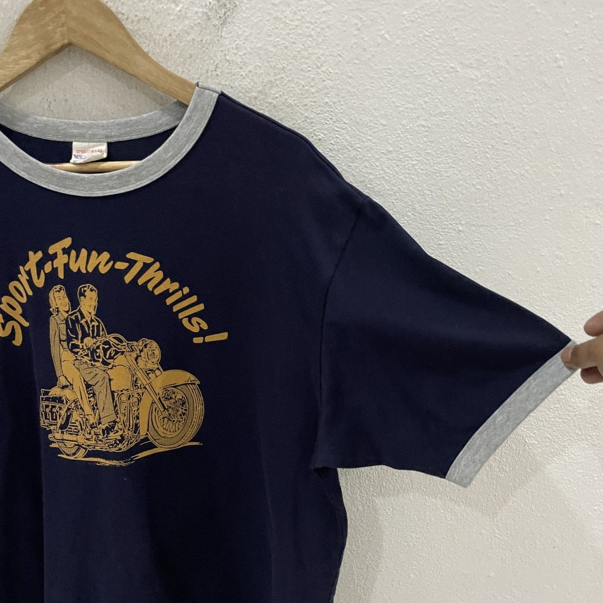 Japanese Brand Vintage 90s Non Stoce Flyer Bikers Tee Size US L / EU 52-54 / 3 - 3 Thumbnail