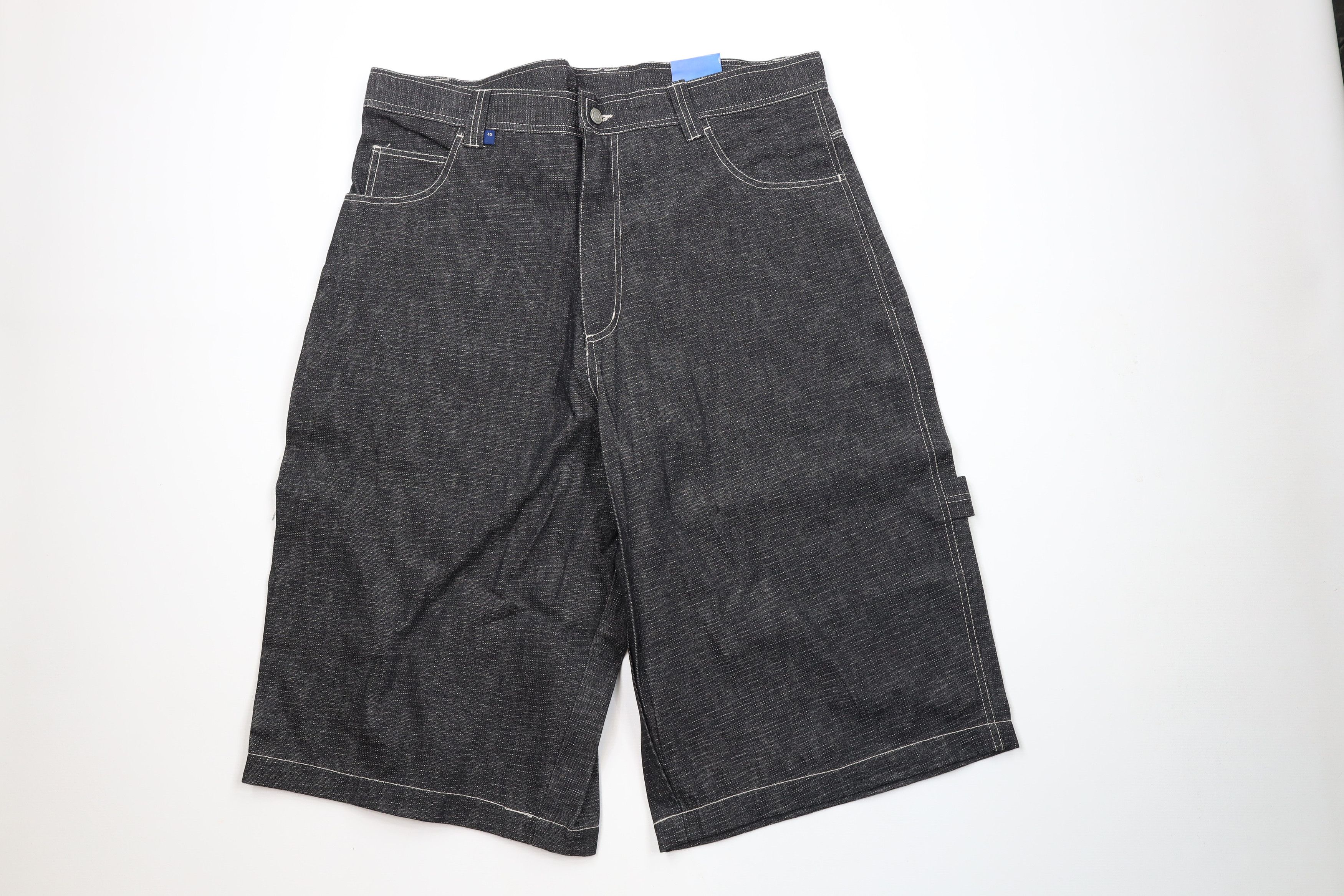 Vintage Deadstock Vintage 90s Y2K Streetwear Fit Denim Shorts Black Size US 40 / EU 56 - 1 Thumbnail