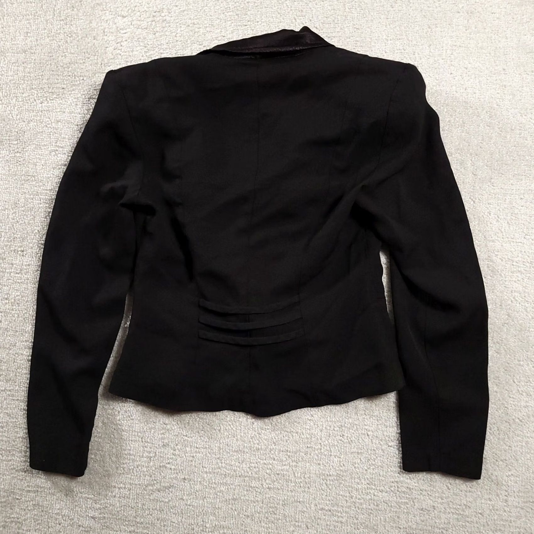 Vintage VINTAGE Blazer Jacket Cardigan Black Womens 3/4 Shoulder Pads USA Made Jacket Woman XS? Size XS / US 0-2 / IT 36-38 - 6 Thumbnail
