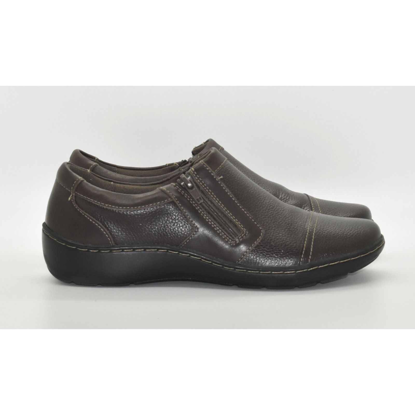 Clarks CLARKS Cora Giny Tumbled Leather Comfort Loafer Shoes 8.5 M Size US 8.5 / IT 38.5 - 2 Thumbnail