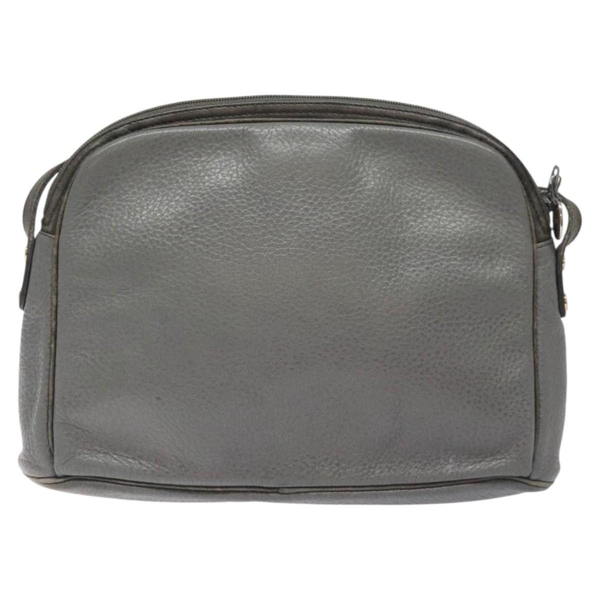 Dior DIOR Shoulder Bag Leather Gray Gold Size ONE SIZE - 3 Thumbnail