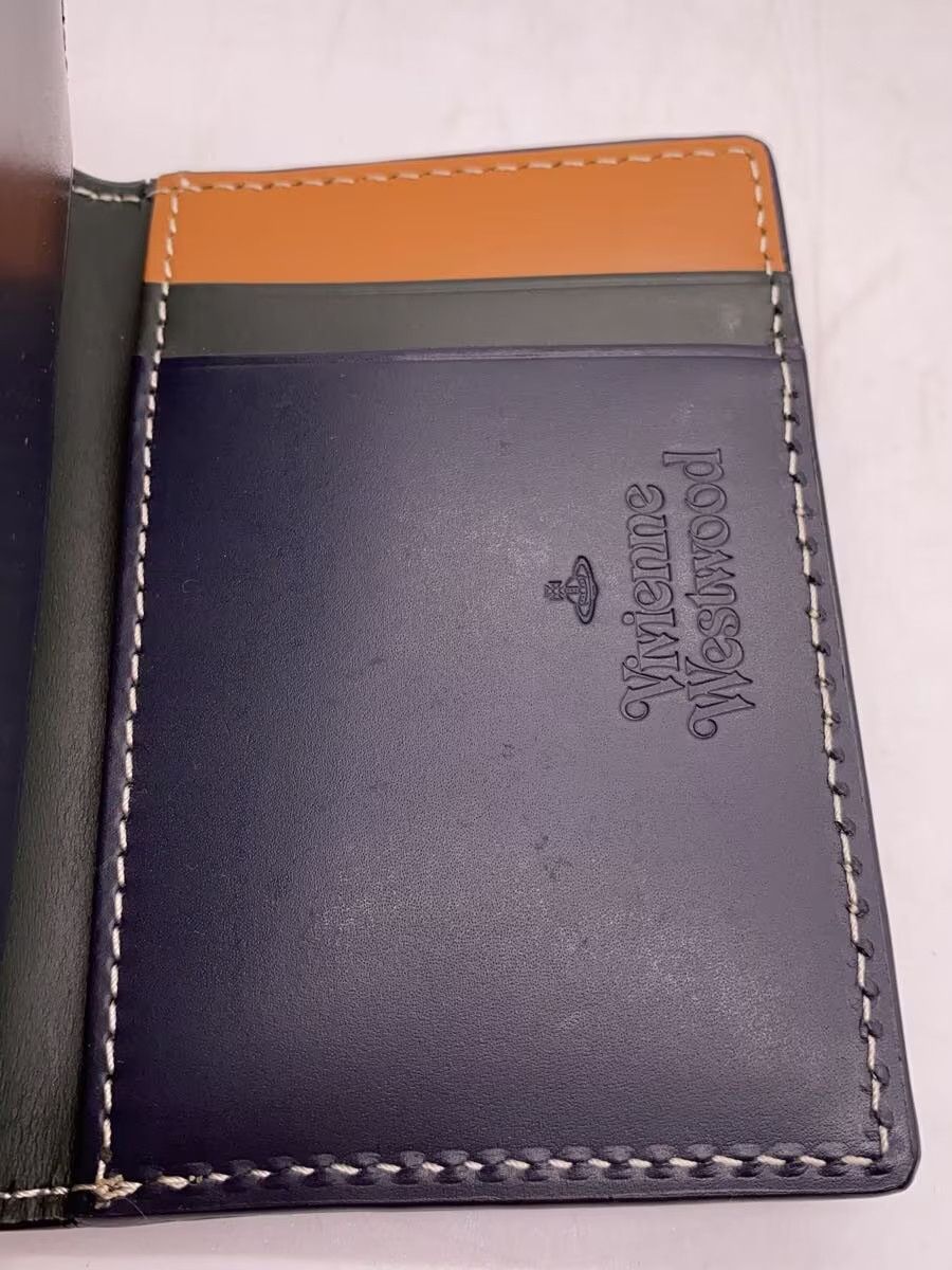 Vivienne Westwood Contrast Stitch Orb Leather Card Wallet Size ONE SIZE - 5 Thumbnail