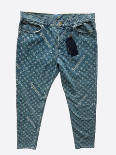 Supreme x Louis Vuitton Jacquard Denim 5-Pocket Monogram Jeans