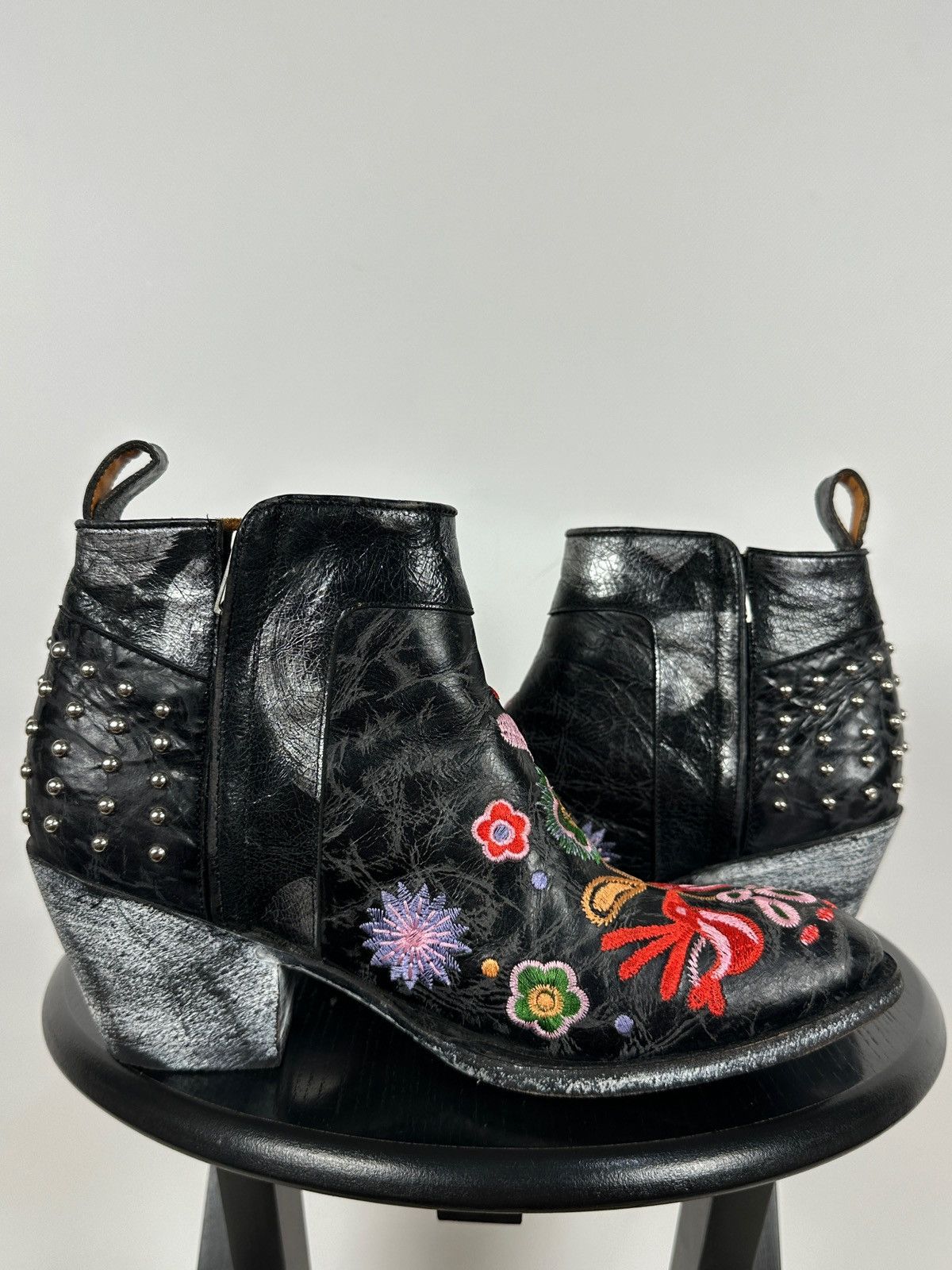 Old Gringo Mexicana Old Gringo Leather Cowboy Floral Ankle Boots Size US 9.5 / IT 39.5 - 12 Thumbnail