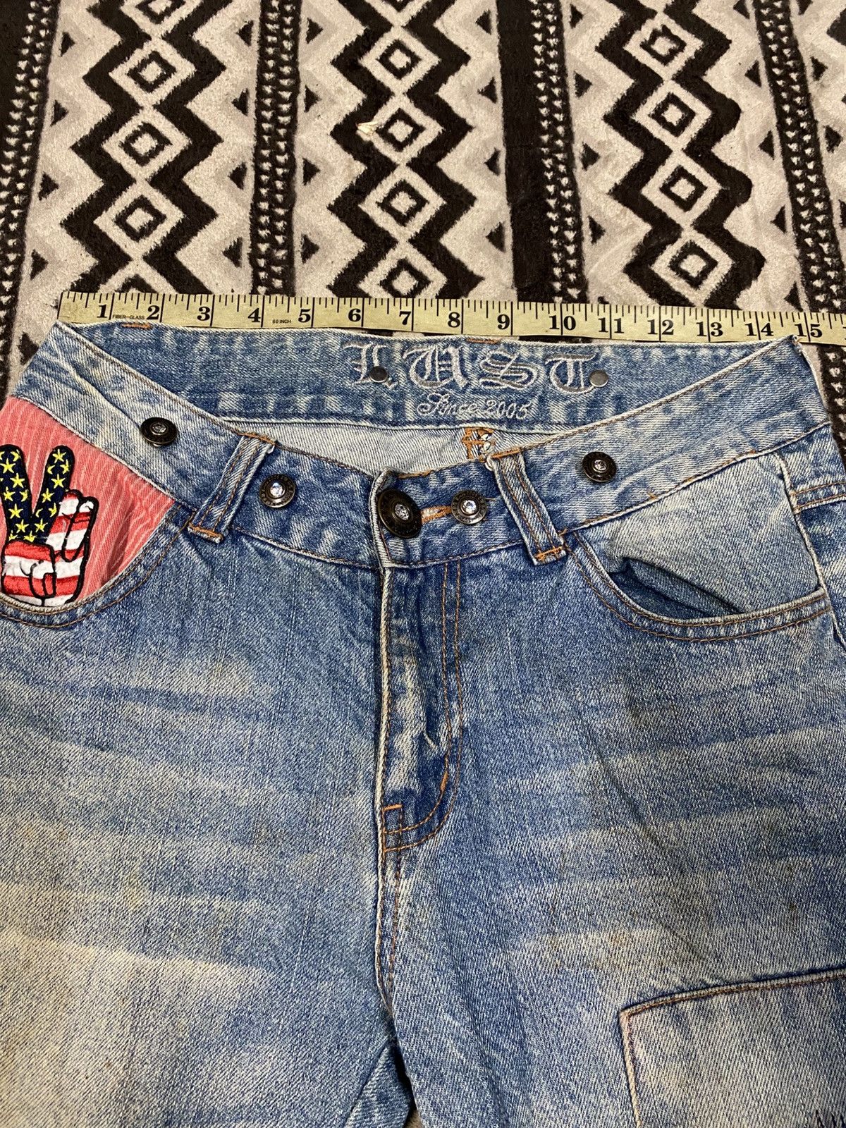 Designer × Japanese Brand Lust Patch Jeans Size 29" - 9 Thumbnail