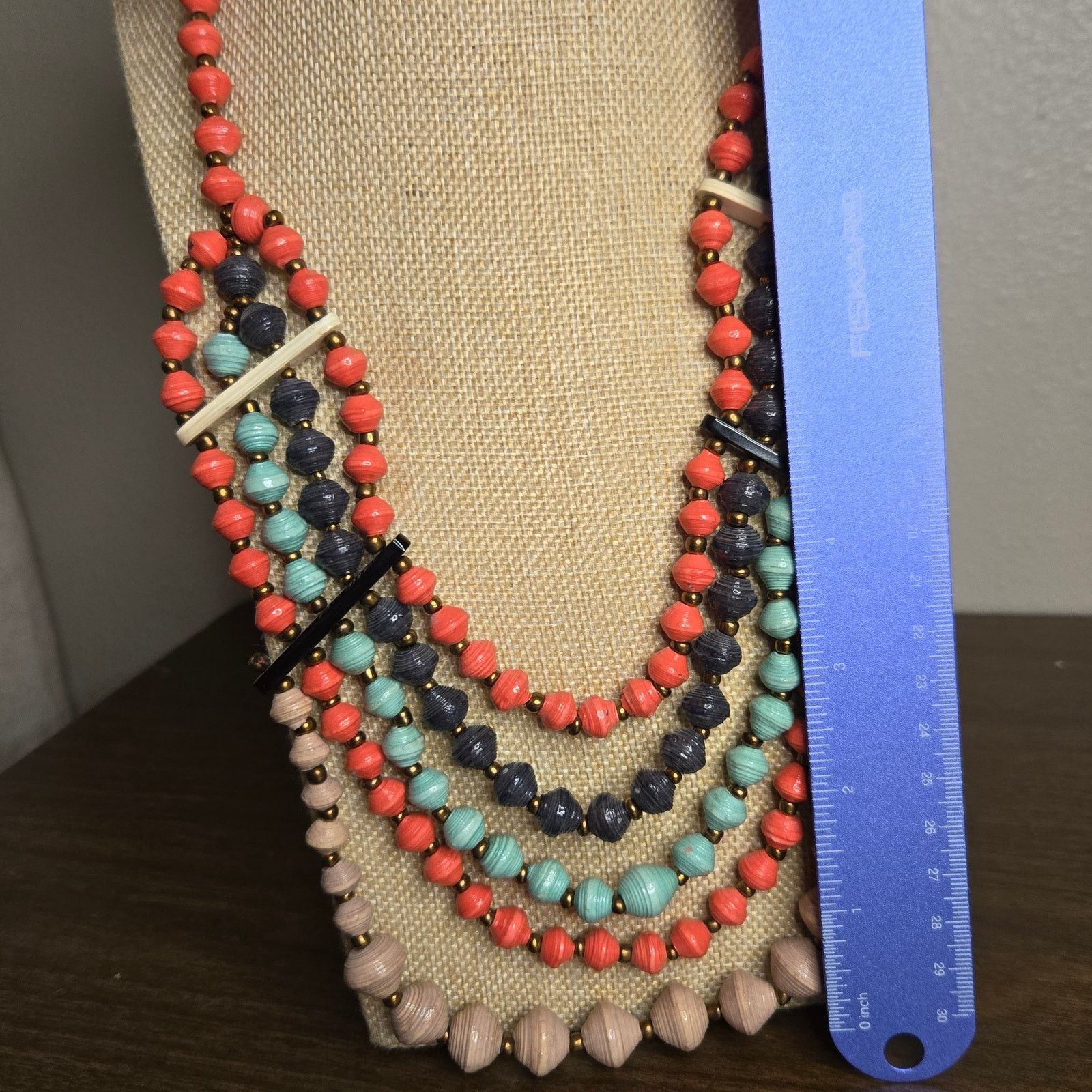 Uniqlo Multi-Strand Statement Necklace - Colorful Boho Jewelry Size ONE SIZE - 7 Thumbnail