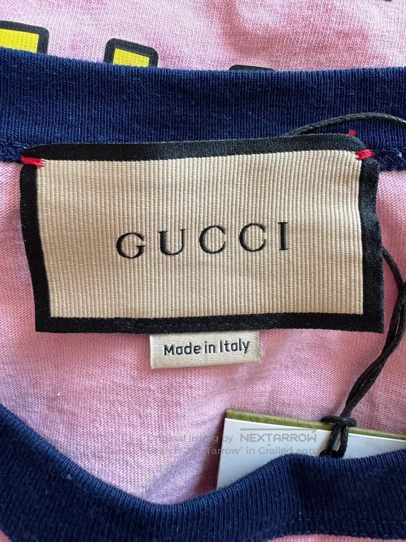 Gucci Gucci FW22 Pink kitten letter short sleeve Size XL / US 12-14 / IT 48-50 - 3 Thumbnail